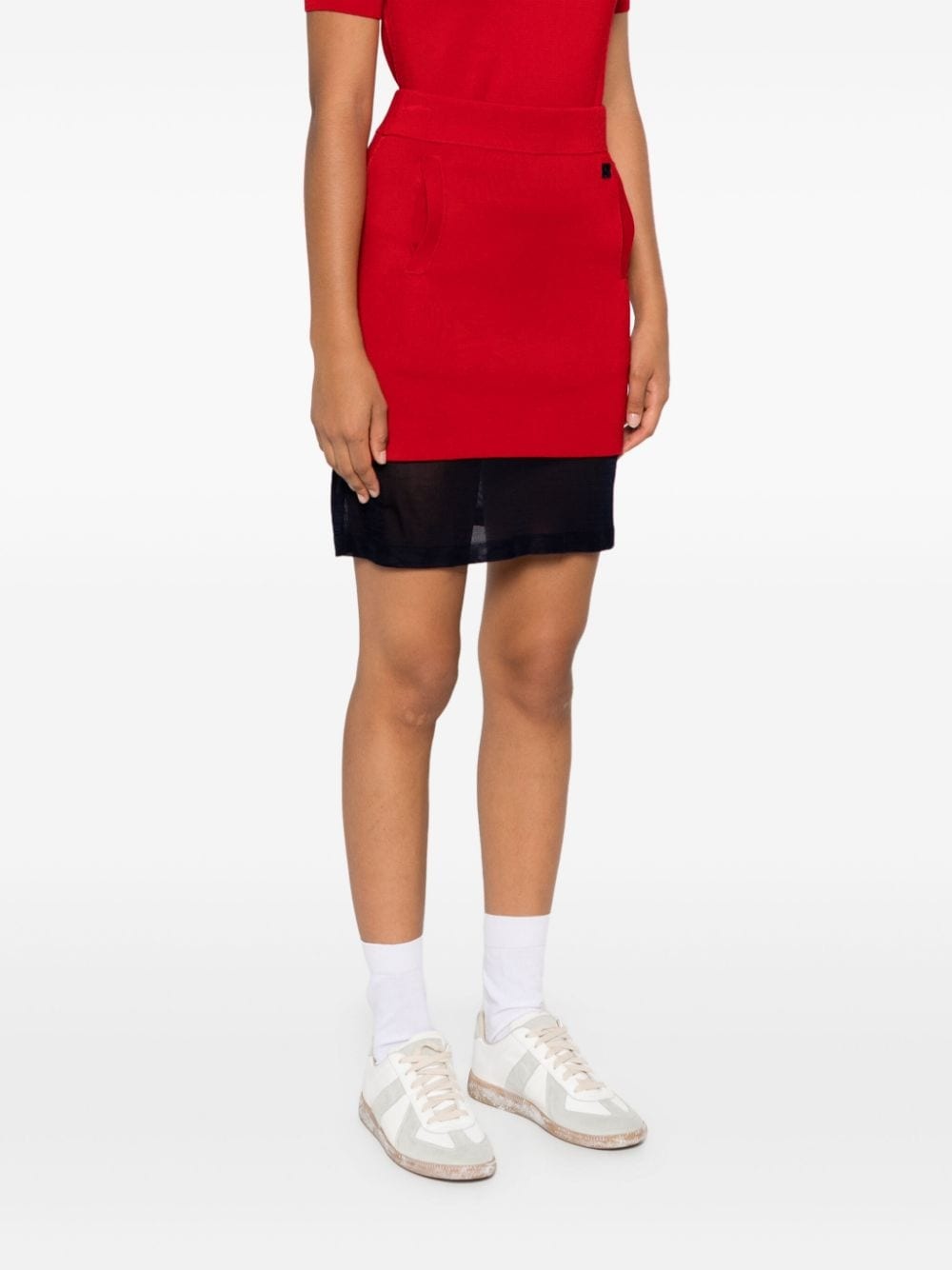 ミニスカート Wales Bonner Verse Mini Skirt In White Viscose WALES BONNER Verse mini skirt | REVERSIBLE