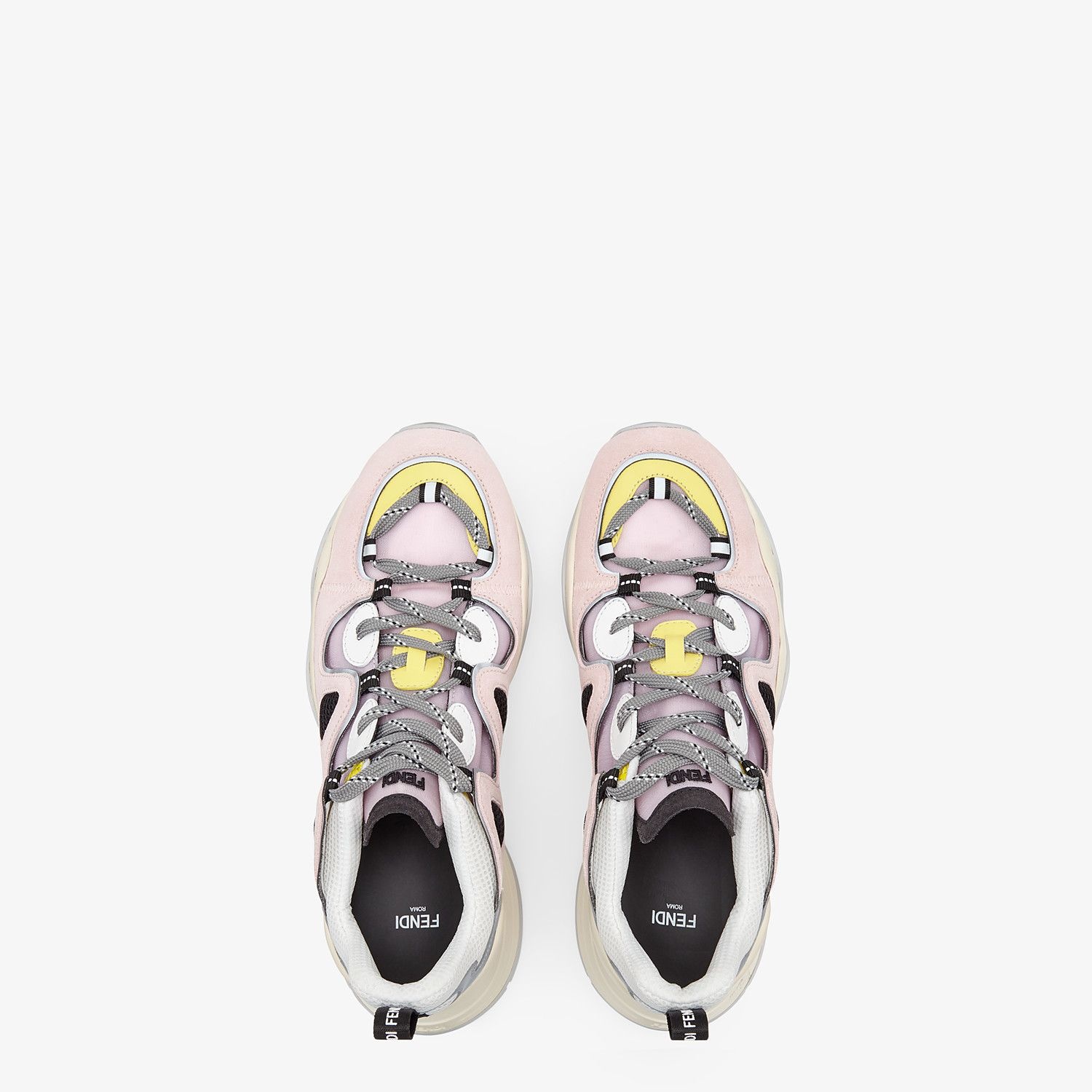 Multicolor suede and tech mesh sneakers - 4