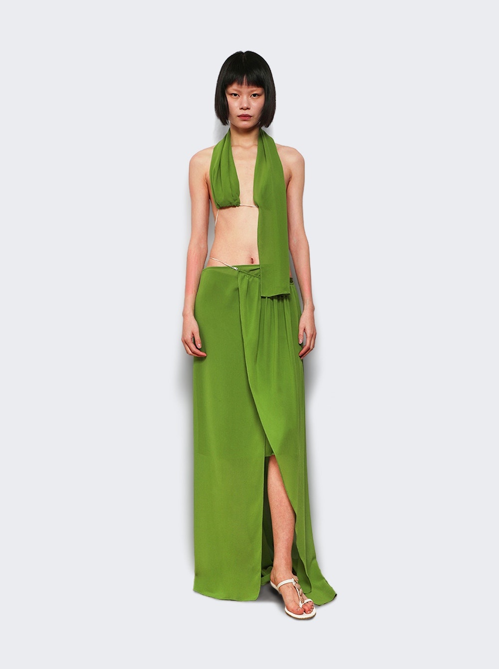 Scarf Chain Bra Top Cactus - 5