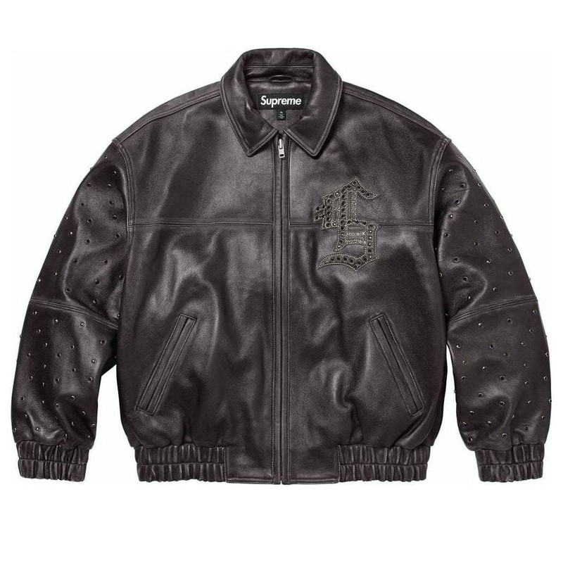 Supreme Gem Studded Leather Jacket 'Black' SUP-SS24-132 - 1