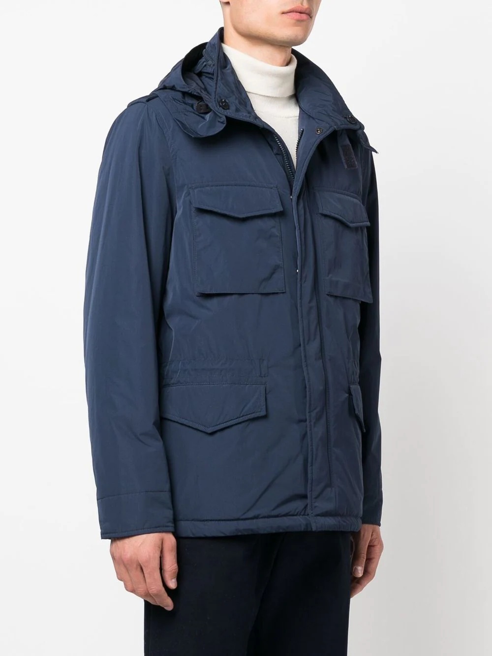 hooded quilted windbreaker jacket - 3