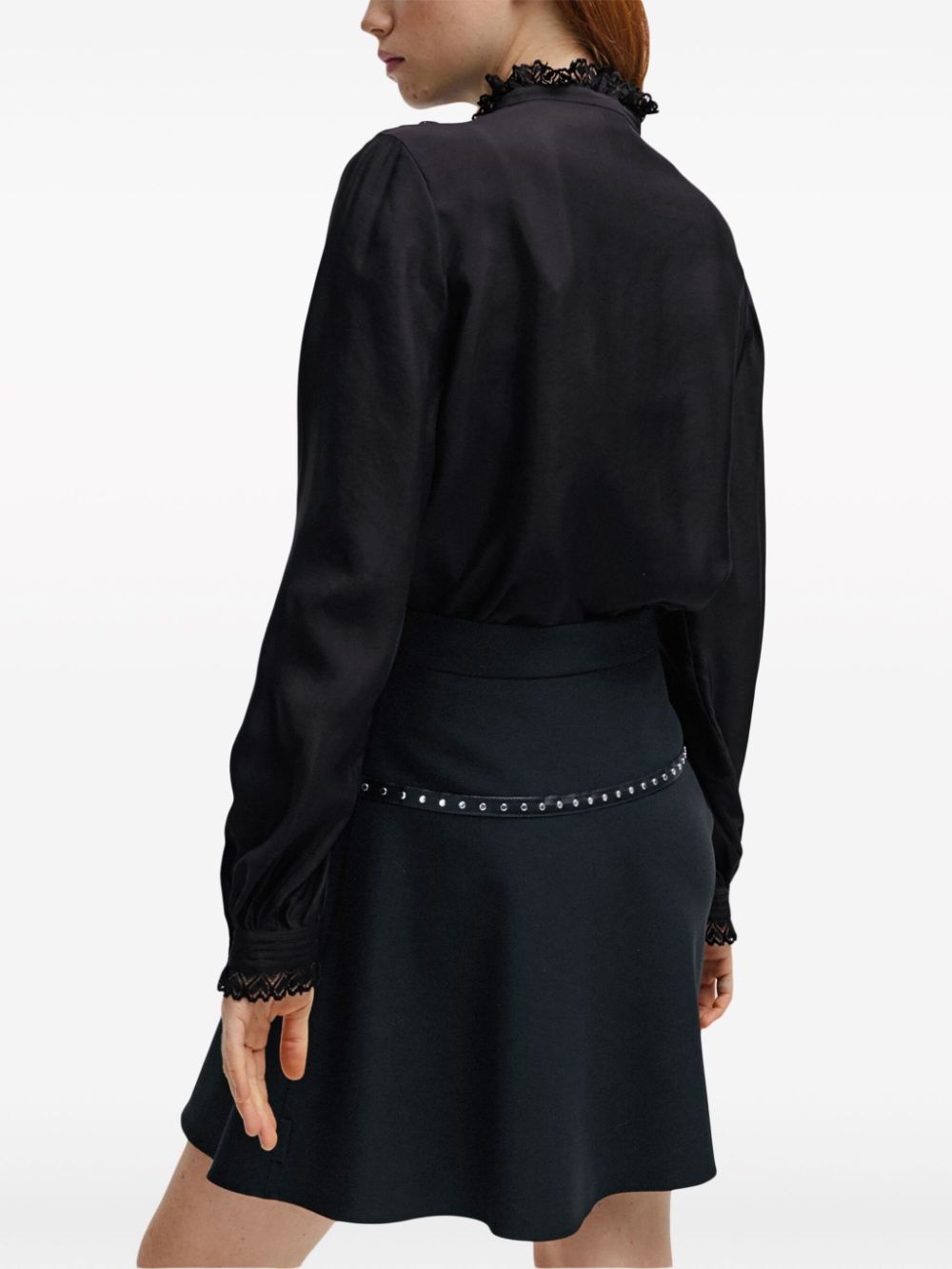 ruffled-trim blouse - 4