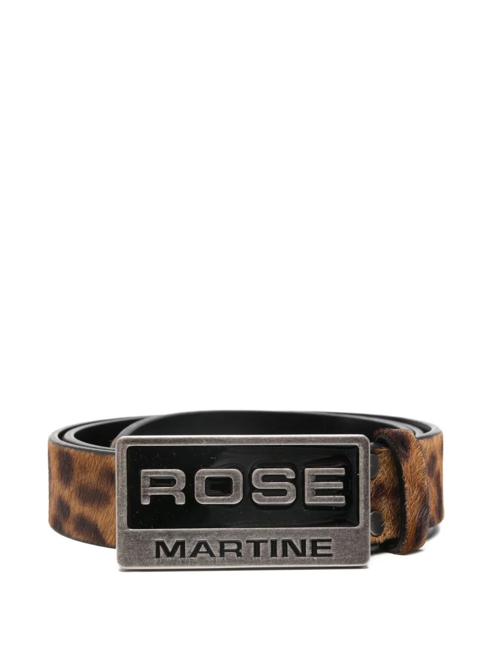 animal-print buckle belt - 1