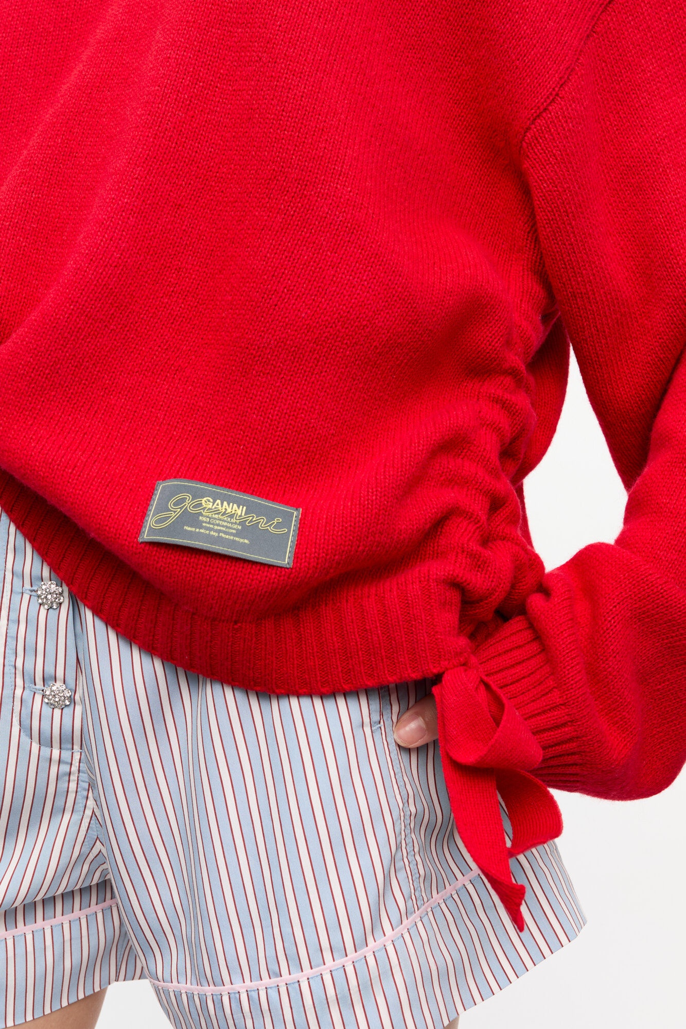RED FUTURE WOOL MIX OVERSIZED SWEATER - 5