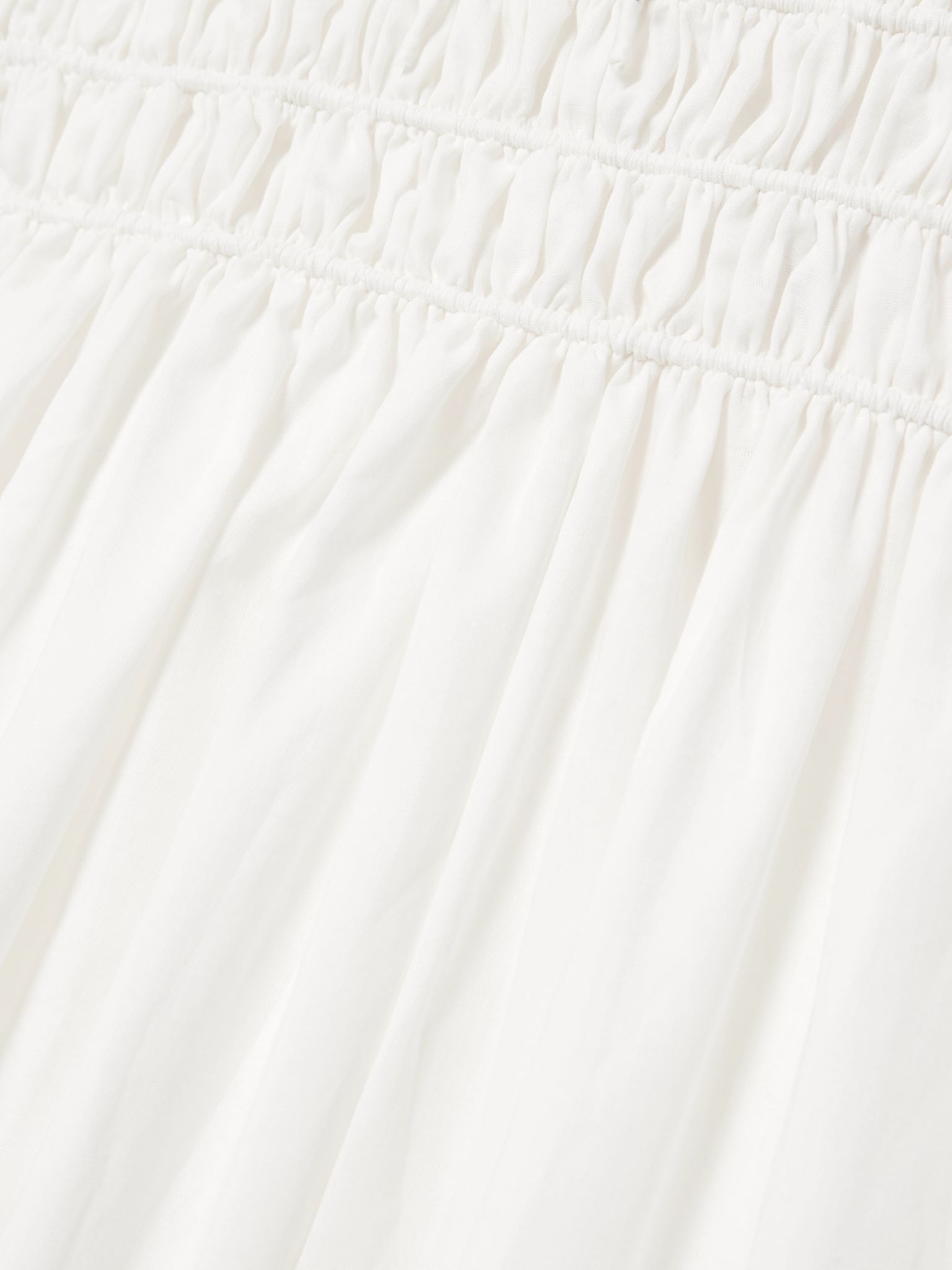 Meline lace-trimmed pintucked shirred cotton-voile maxi dress White - 4