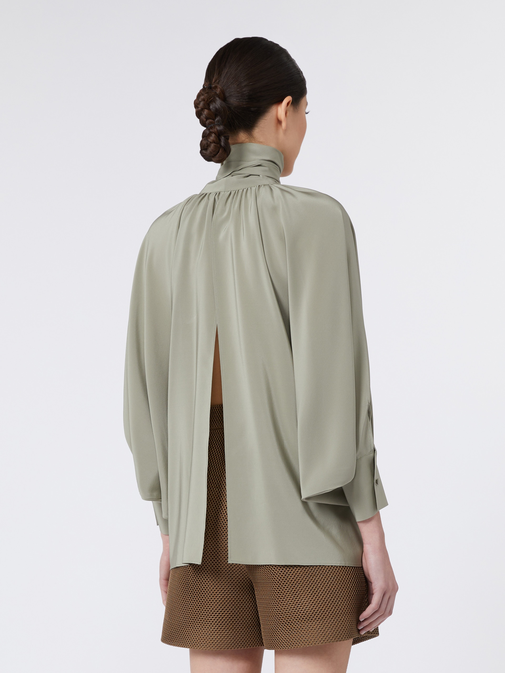 LEONIDA Loose, pure silk blouse - 4