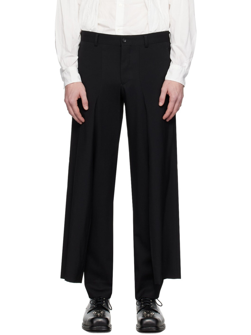 Black Double Leg Trousers 1