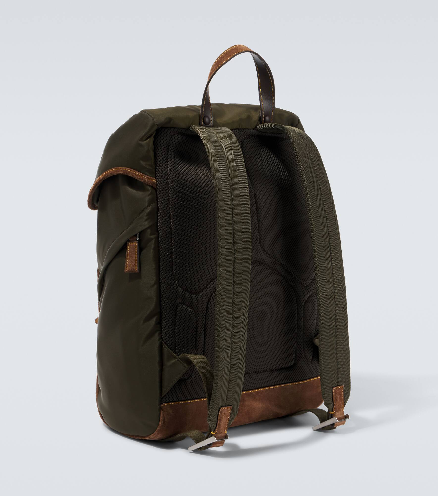 Re-Nylon suede-trimmed backpack - 5