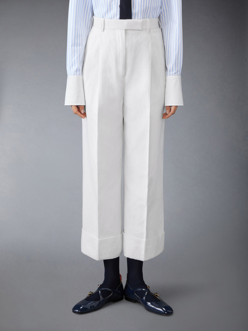 Thom Browne Linen Cotton High Waisted Trouser outlook