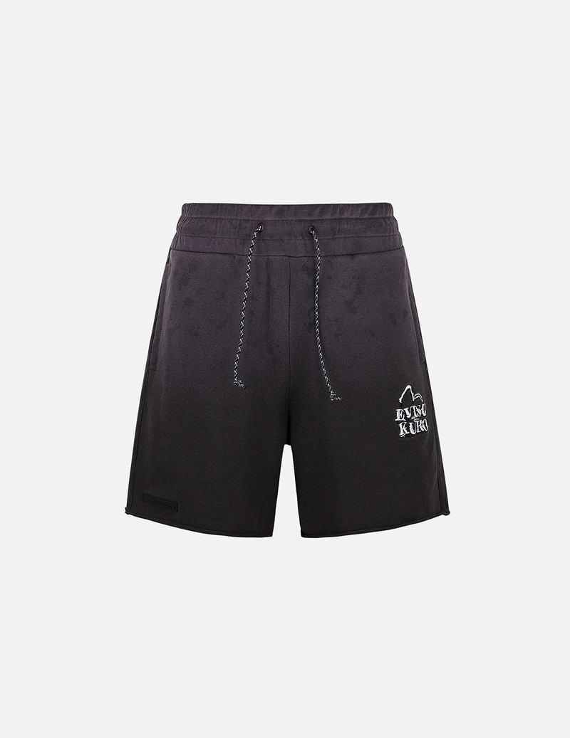 Seagull and Logo Embroidery Relax Fit Rock-Washed Sweatshorts 1