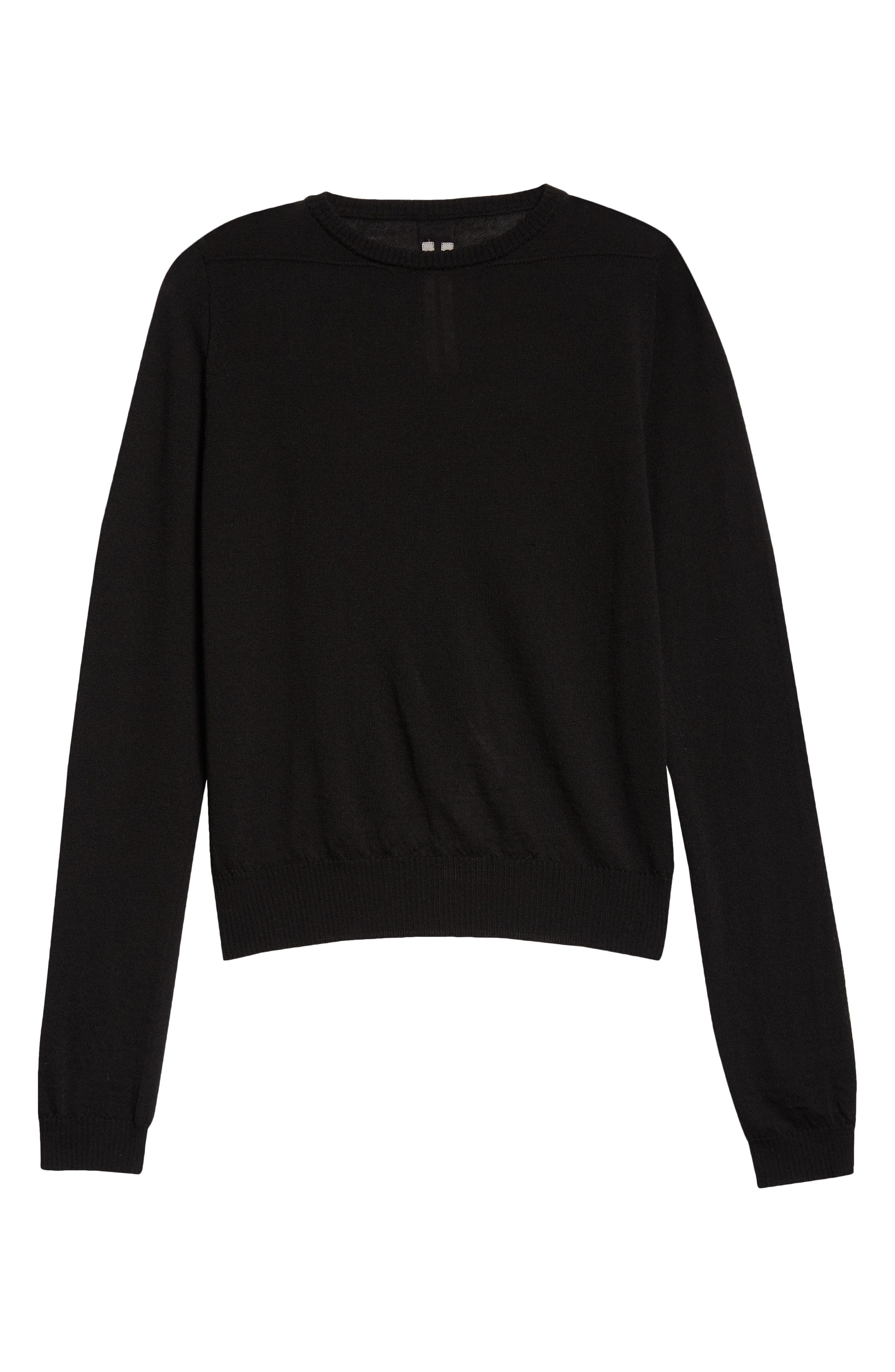 Rick Owens Biker Level Virgin Wool Sweater in Black at Nordstrom - 5