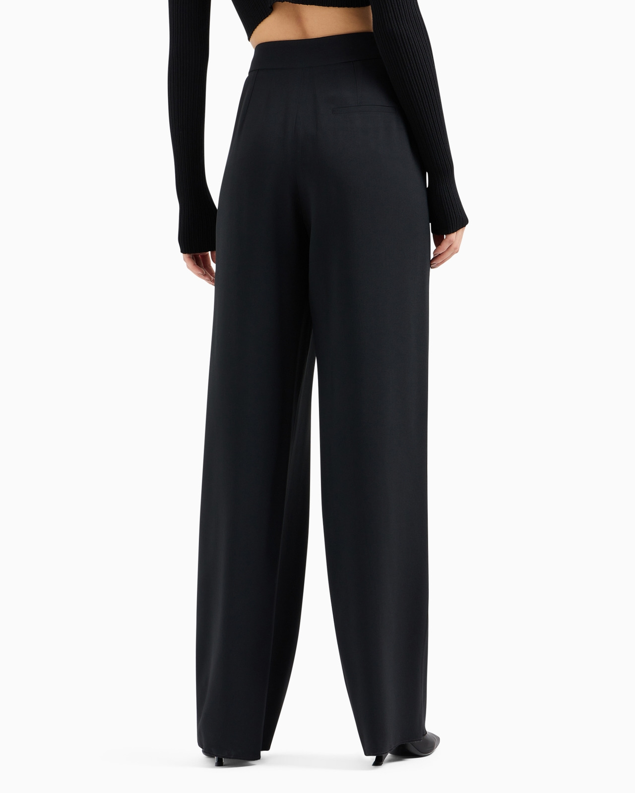 Envers-satin palazzo trousers with darts - 3