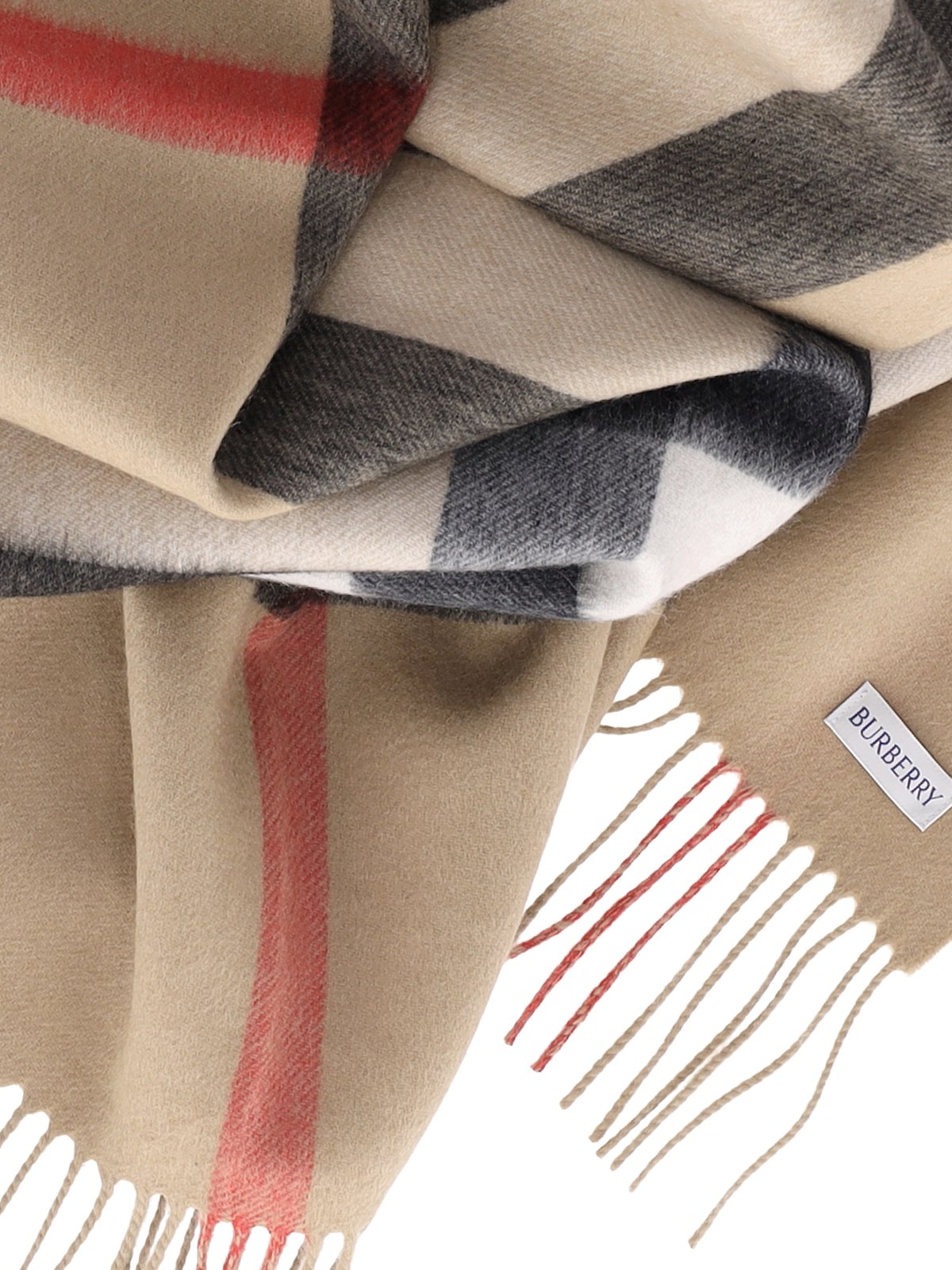 'EXAGGERED CHECK' CASHMERE BLANKET - 3