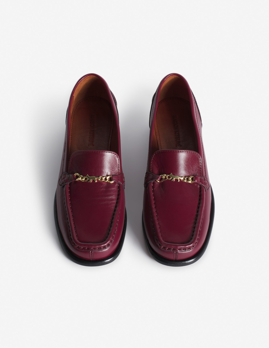 PROFILE FOX LEATHER LOAFERS - 4