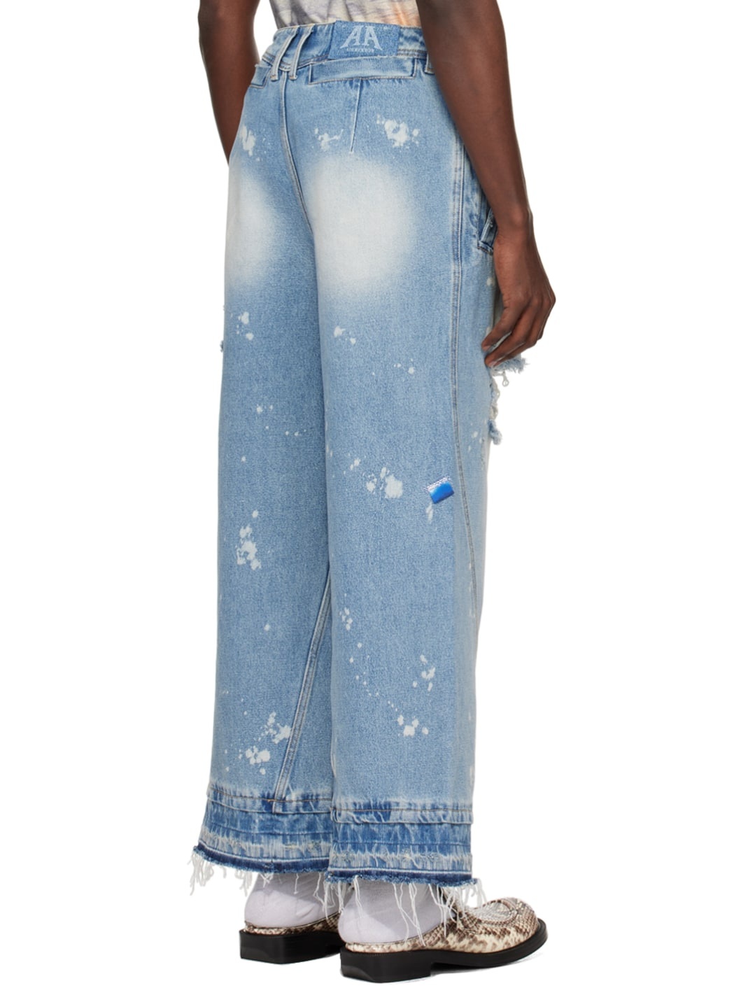 Blue Distressed Jeans - 3