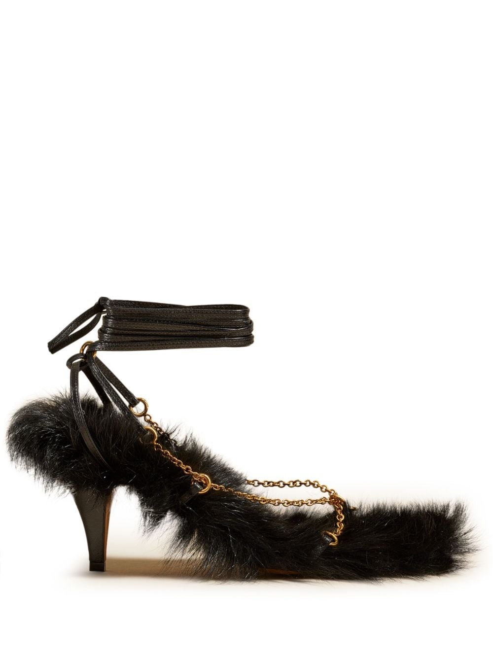 The Marion shearling-lined 75mm sandals - 1