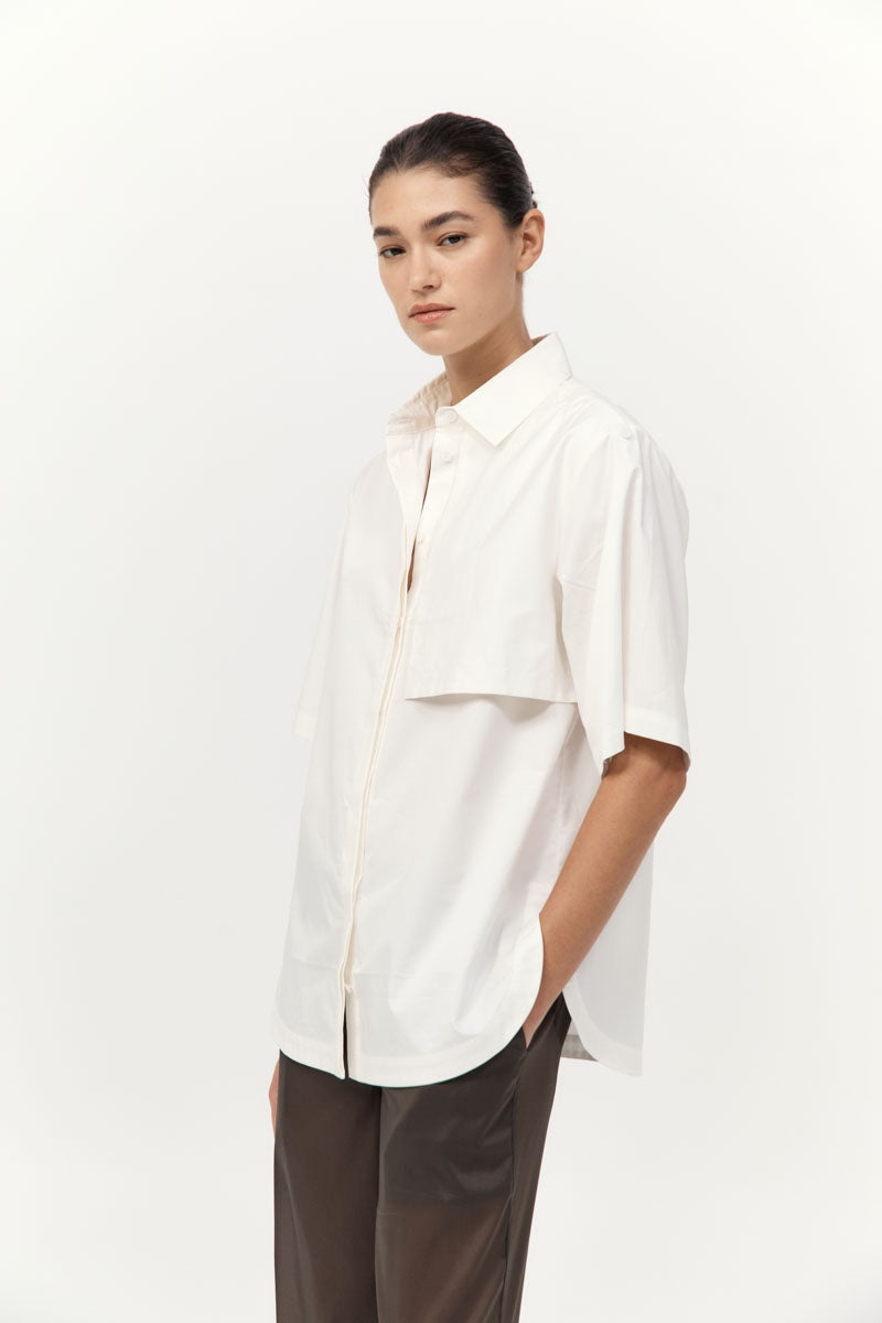 Utility Short Sleeve Shirt - Off White - 7