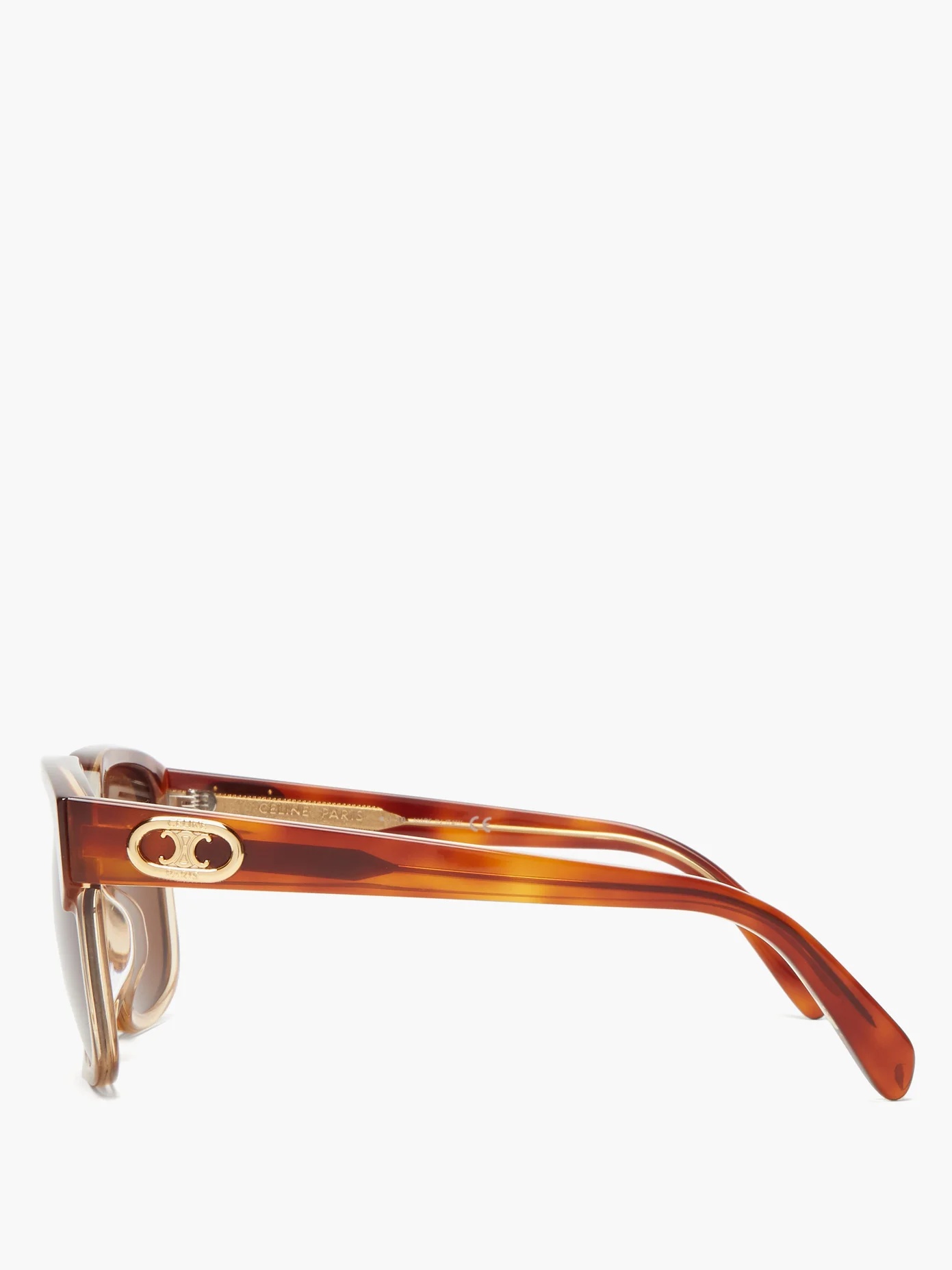 Square tortoiseshell-acetate sunglasses - 3