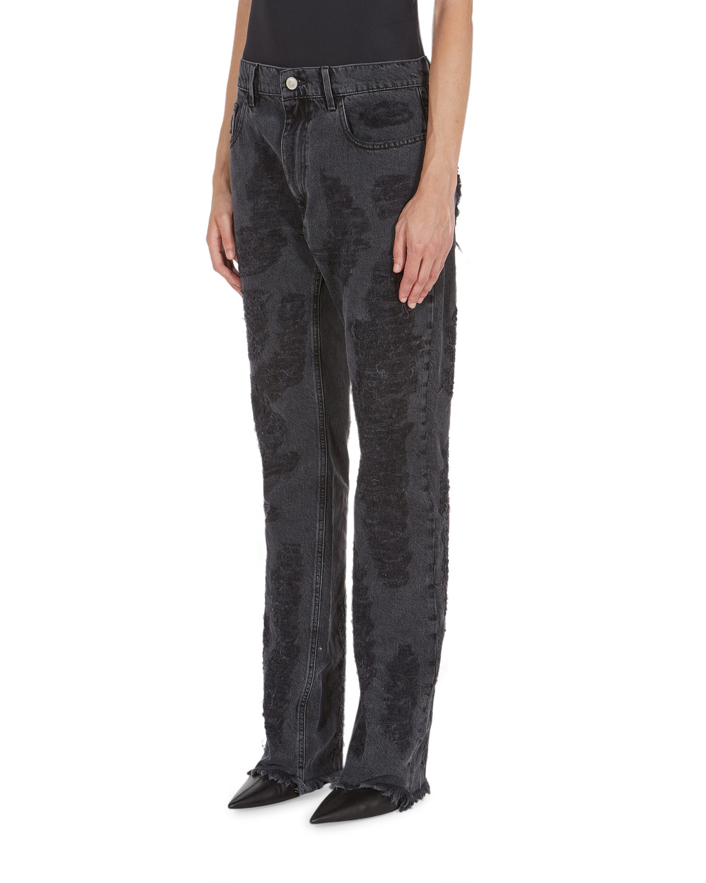 DESTROYED EMBROIDERY JEAN - 7