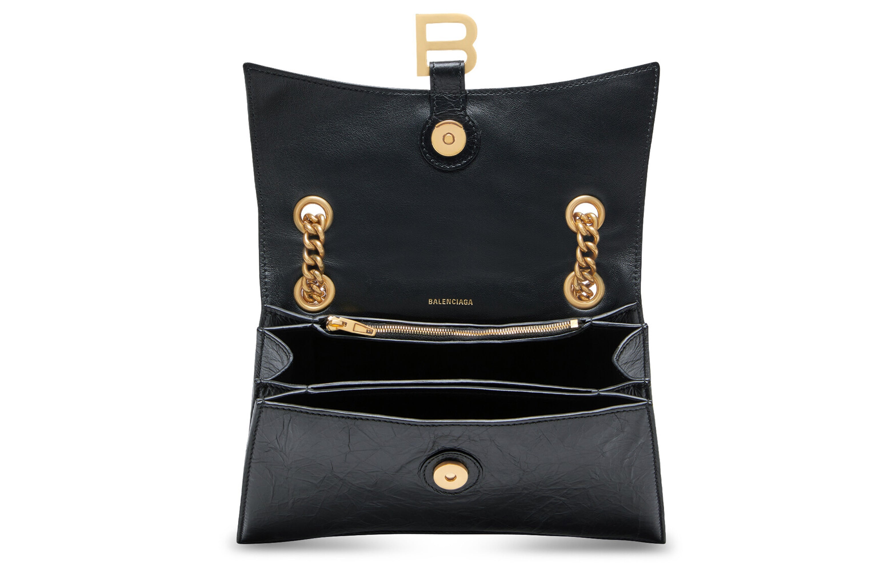 (WMNS) Balenciaga Crush Small Chain Bag 'Black' 716351210IT1000 - 6