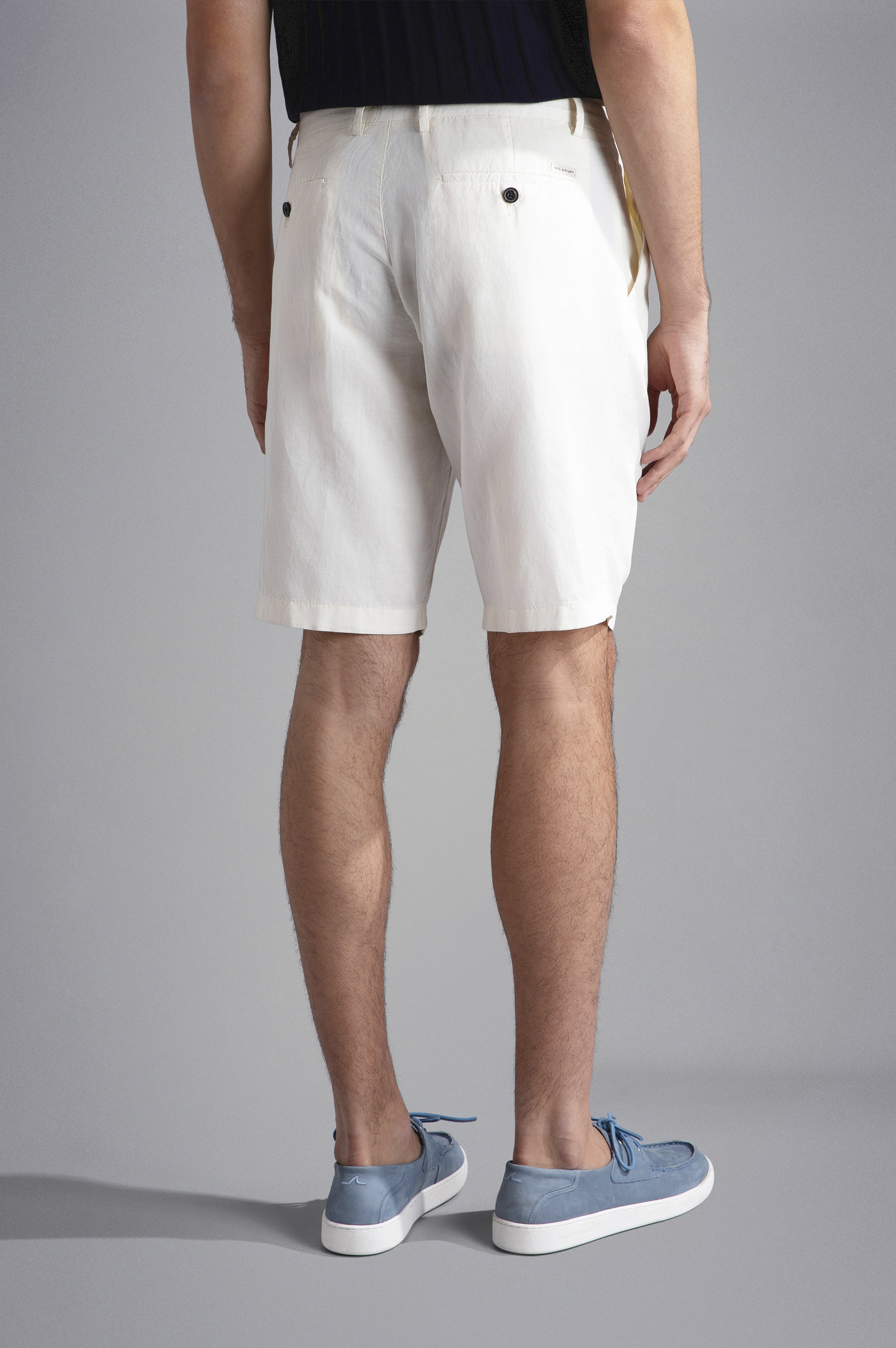 LINEN E COTTON BERMUDA SHORTS - 3