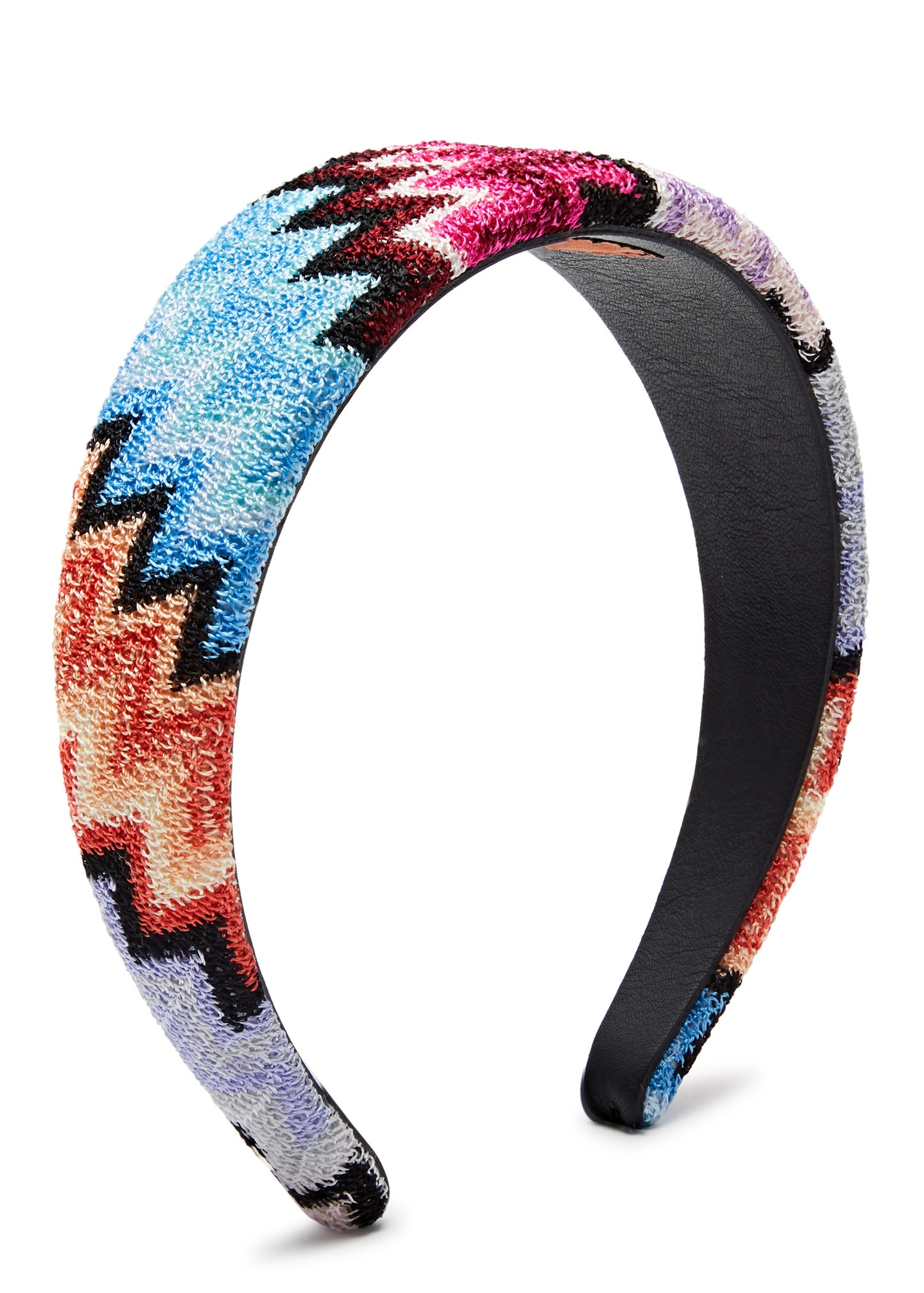 Zigzag-intarsia knitted headband - 1