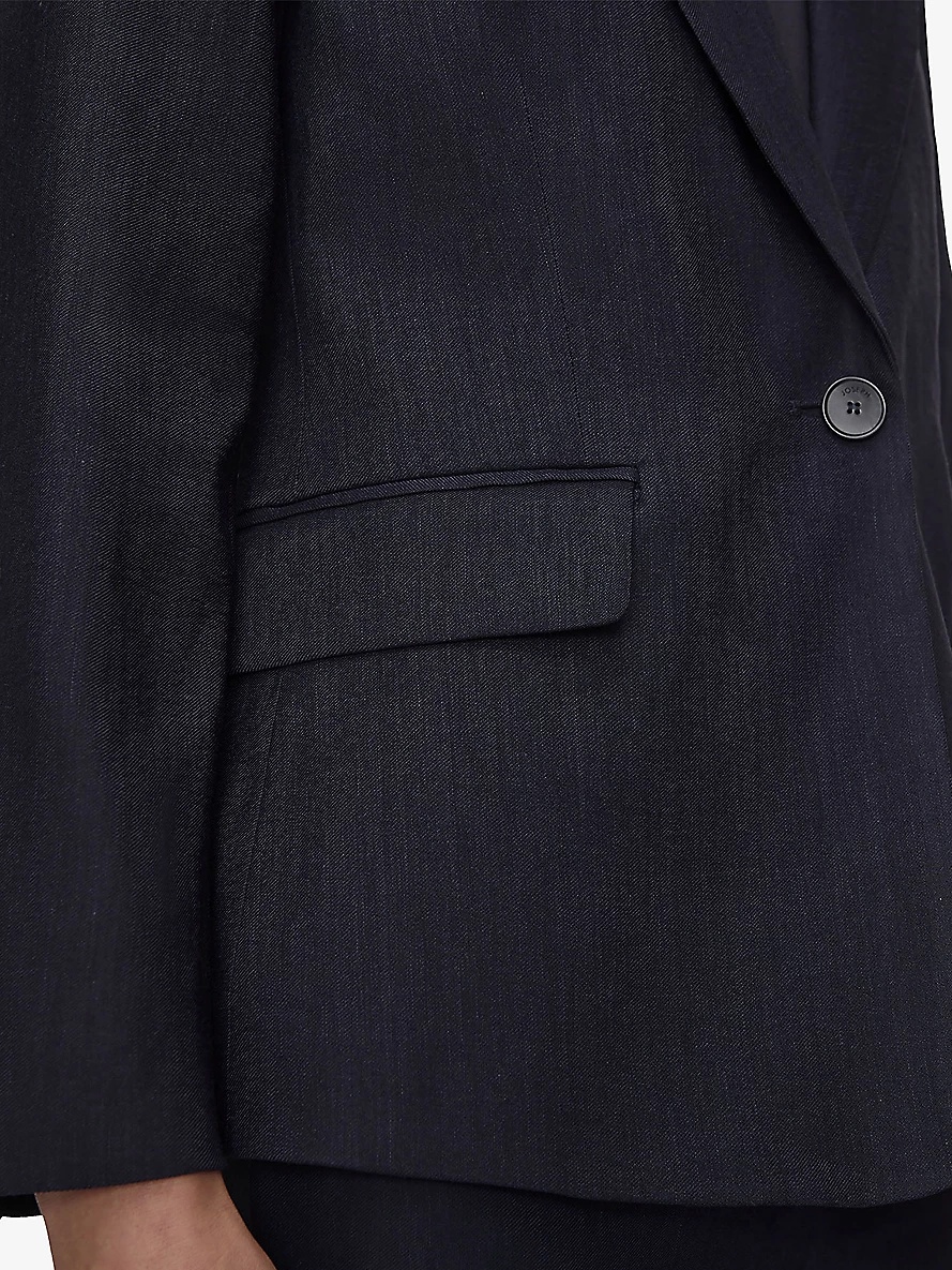 Marty Notched-Lapels Stretch-Linen Jacket - 5