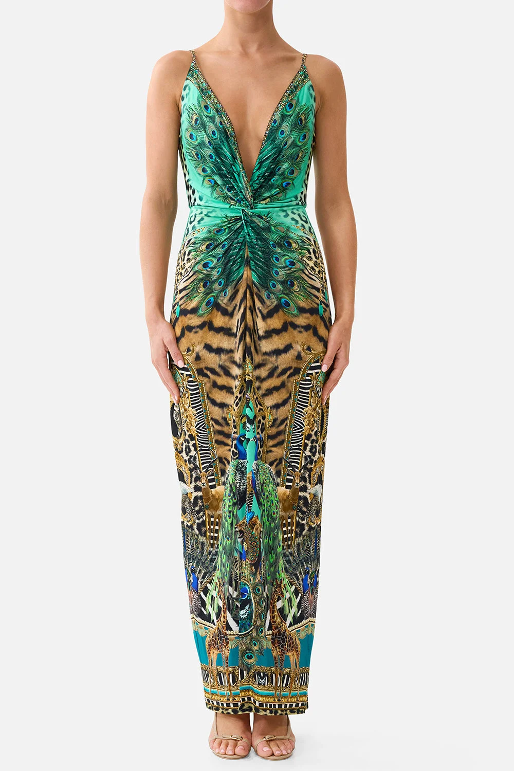 Twist Front Strappy Dress - 1