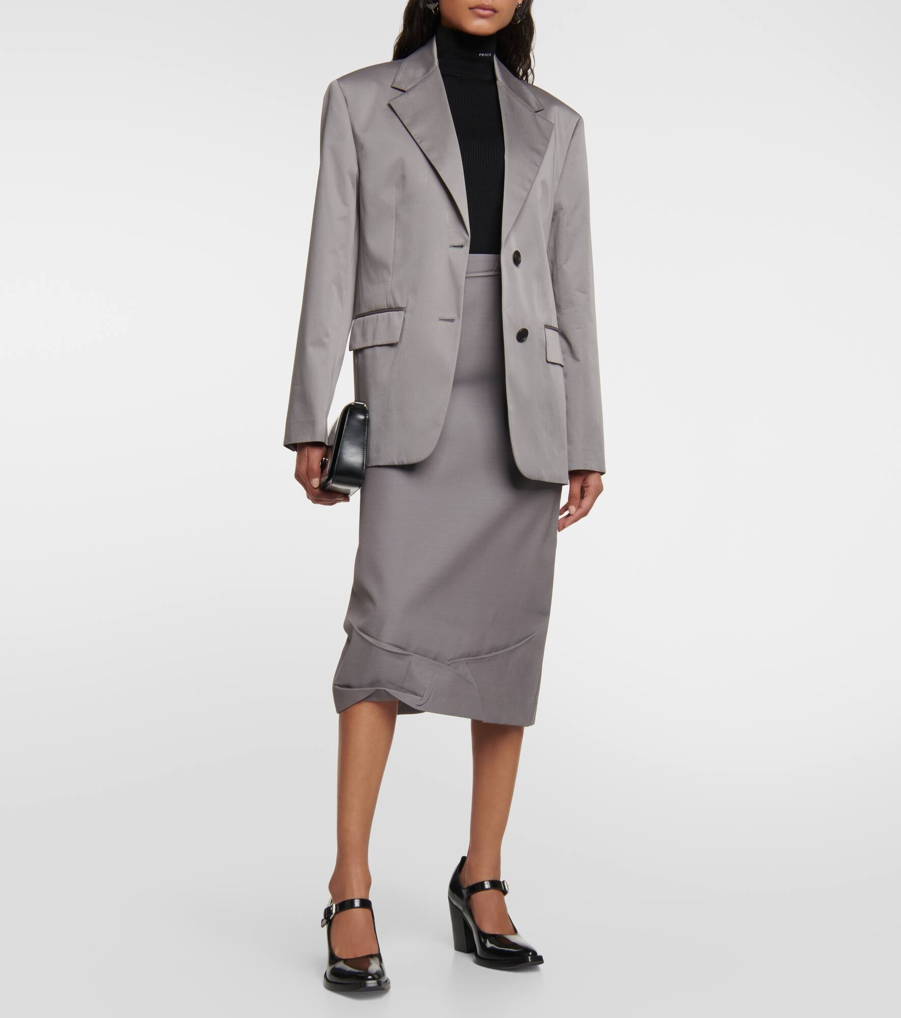 Single-breasted cotton blazer - 2