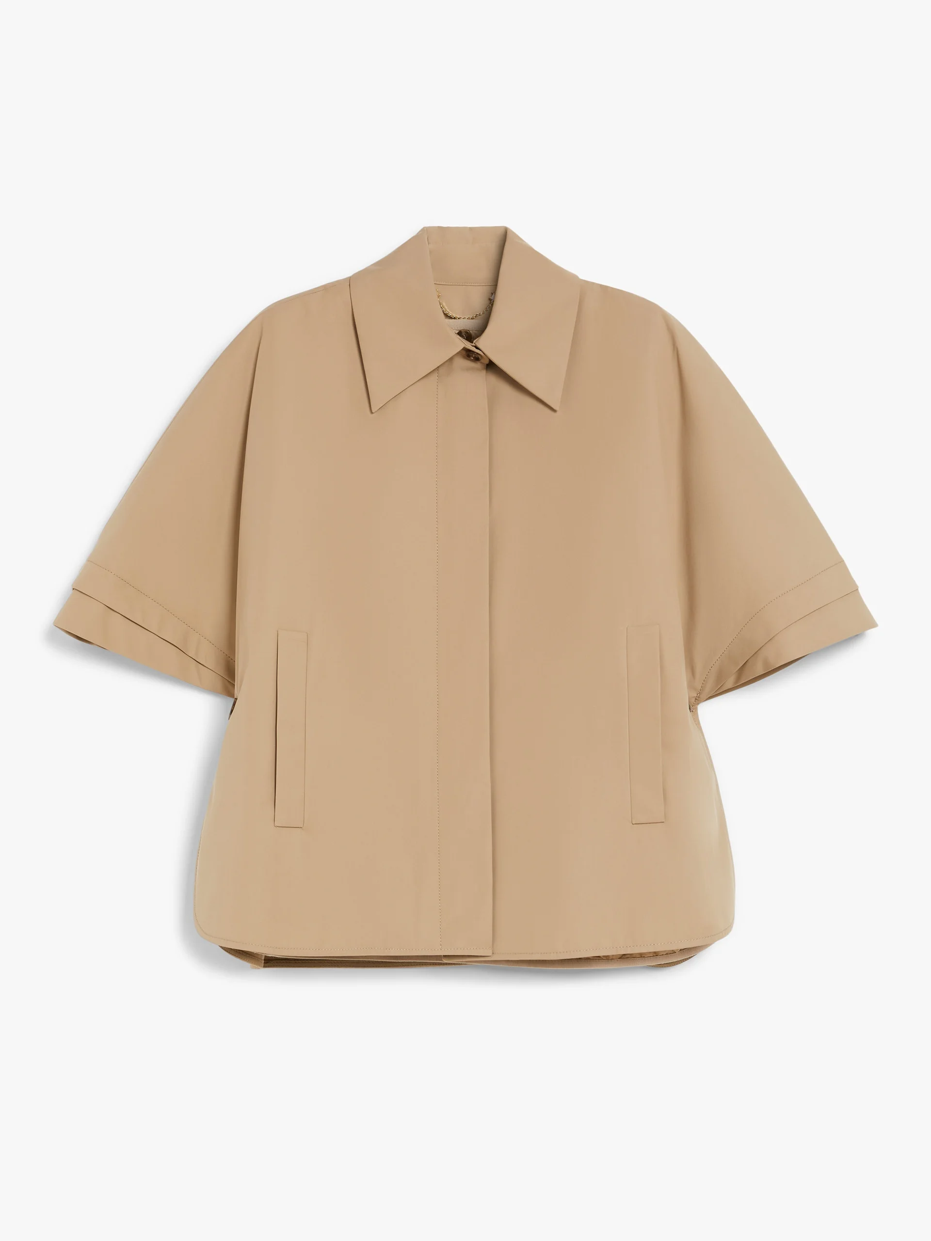 PAROLE Water-repellent gabardine cape - 1