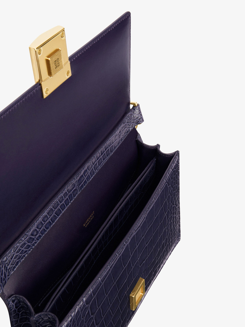 MEDIUM 4G BAG IN ALLIGATOR WITH CHAIN 6