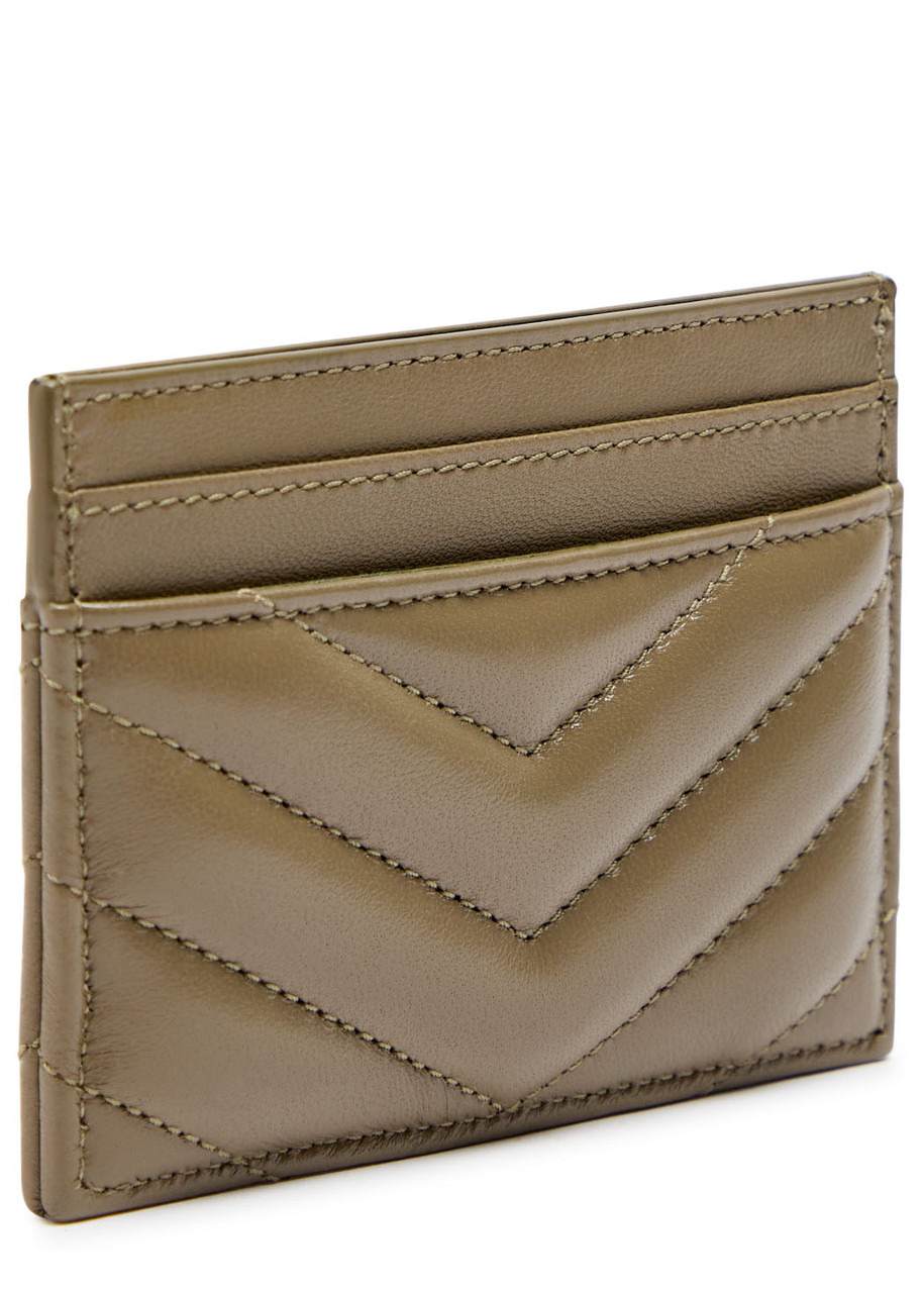 Saint Laurent Cassandre Logo Quilted Leather Card Holder - 2