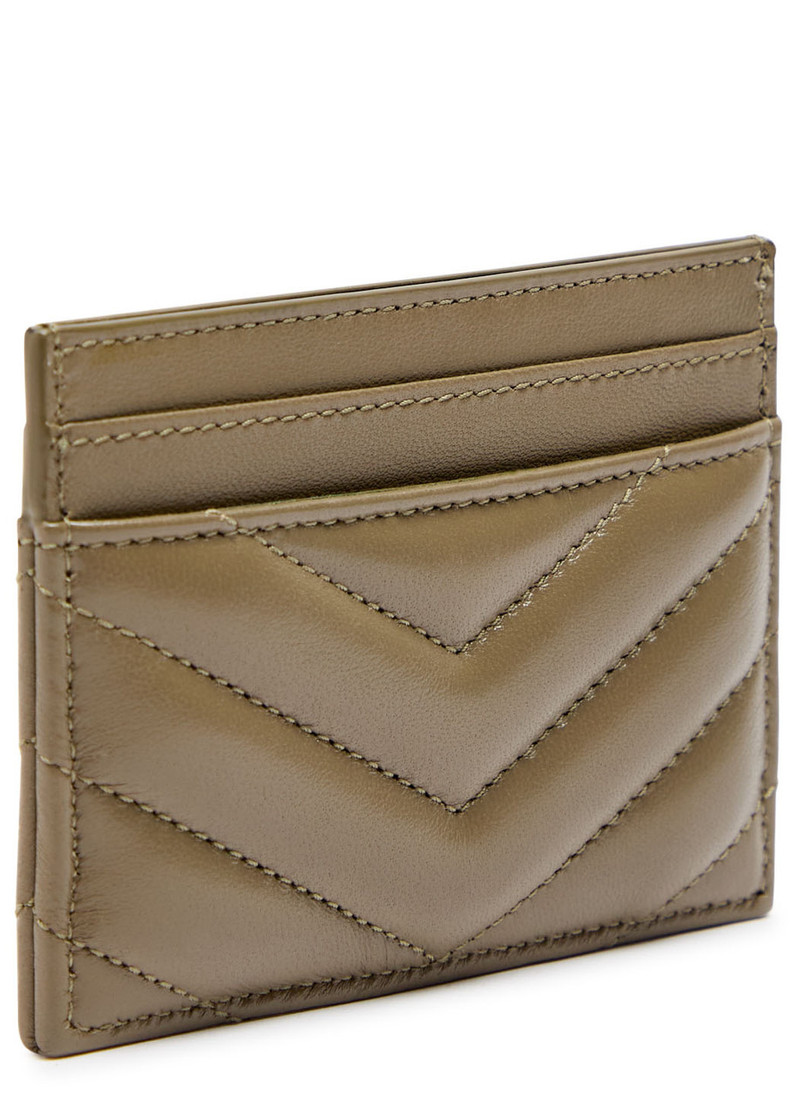 SAINT LAURENT Saint Laurent Cassandre Logo Quilted Leather Card Holder outlook