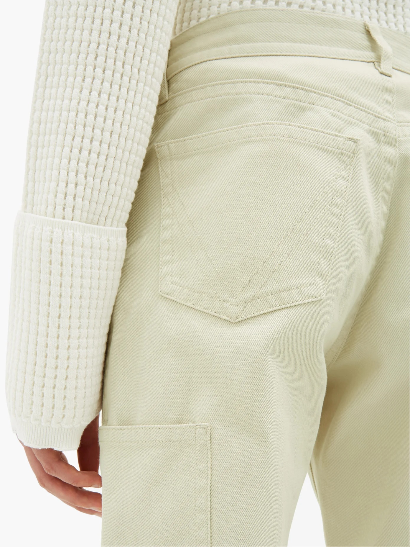 Mid-rise cotton-twill utility trousers - 4