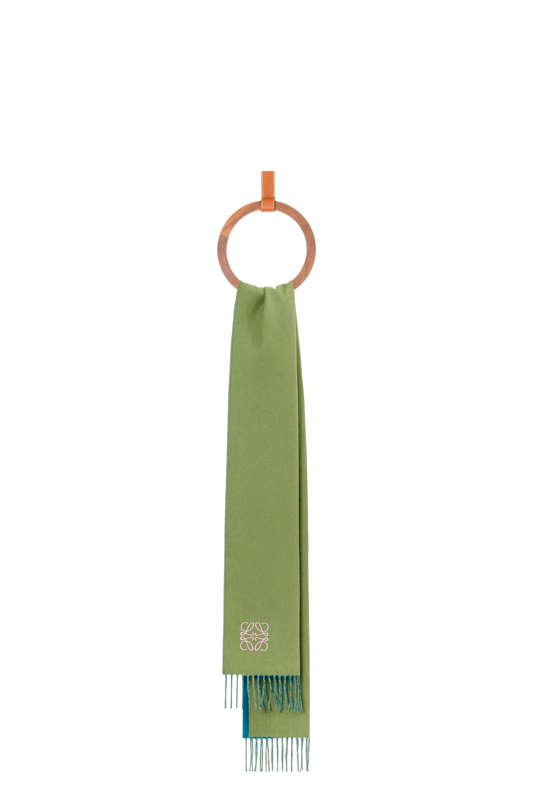 Bicolour scarf in wool and cashmere - 2