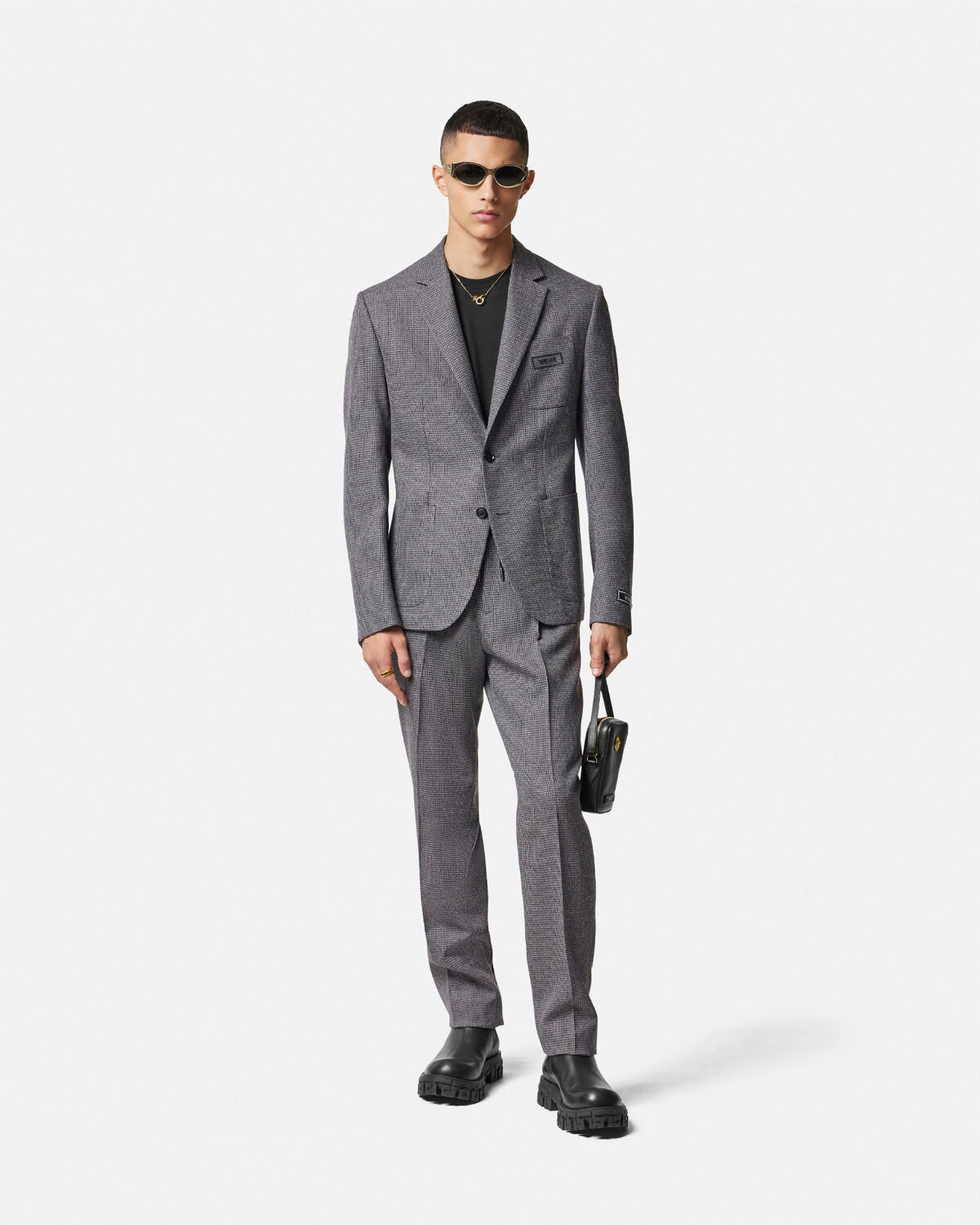 Mouliné Wool Single-Breasted Blazer - 2