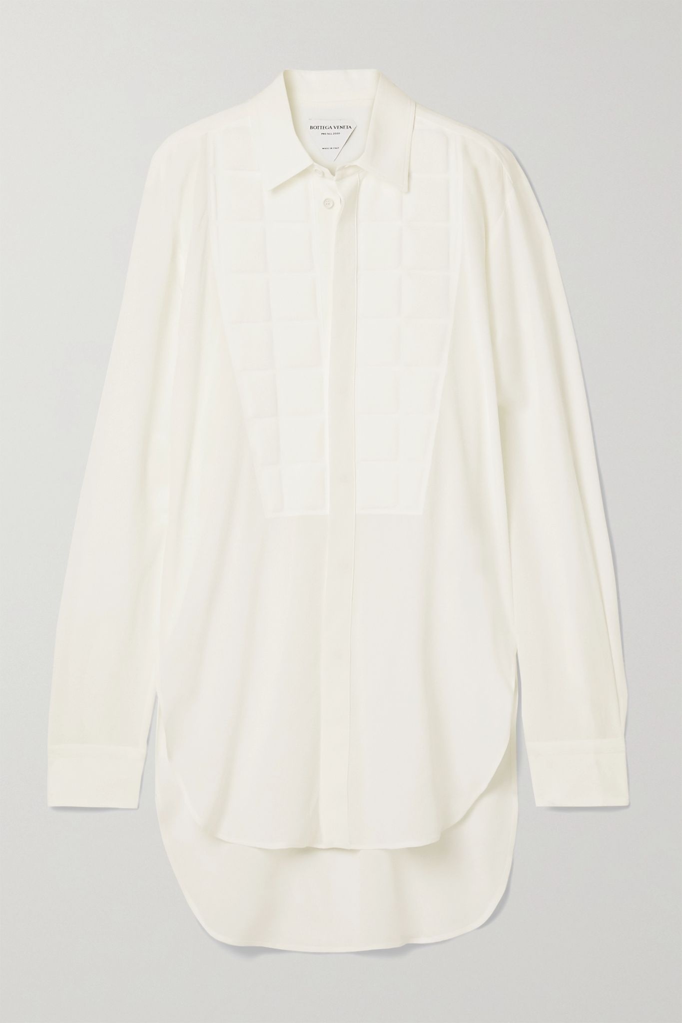 Embossed silk crepe de chine shirt - 1