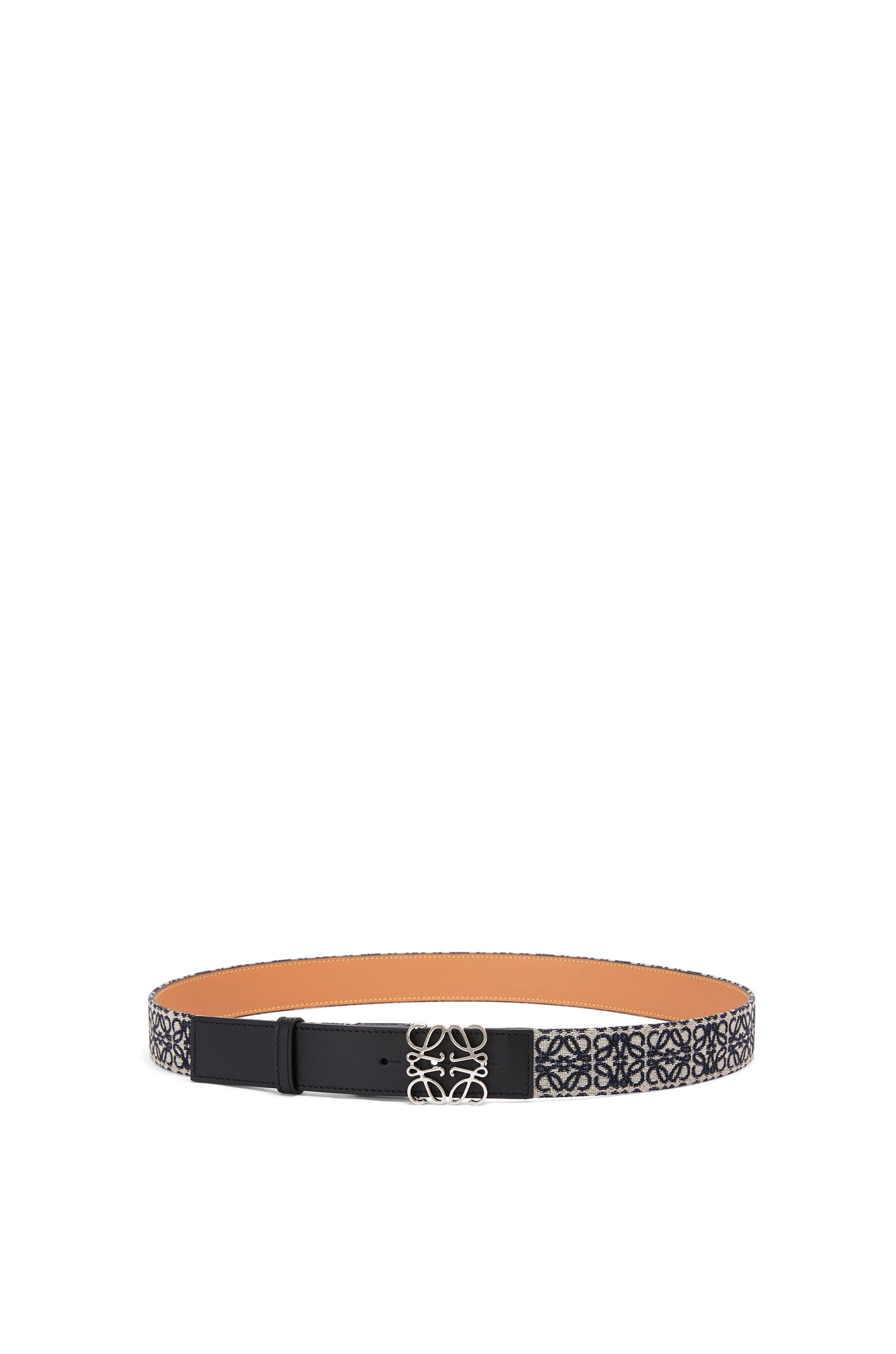 Anagram belt in jacquard and calfskin - 1