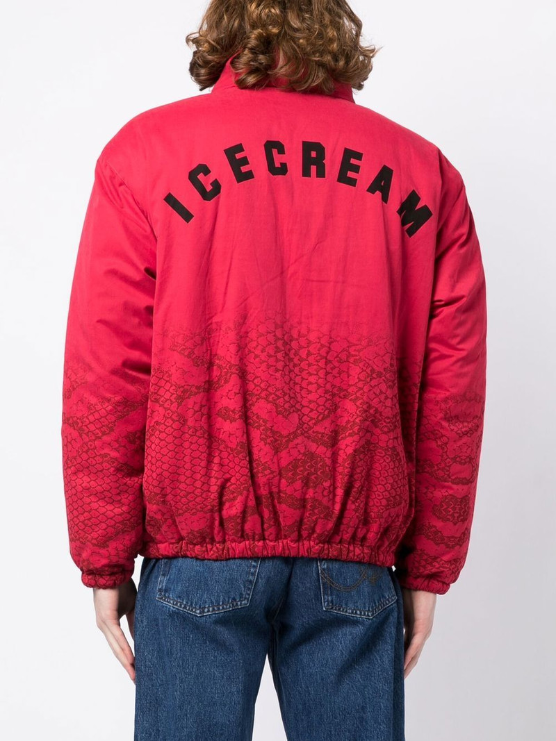 snakeskin-print padded jacket 4