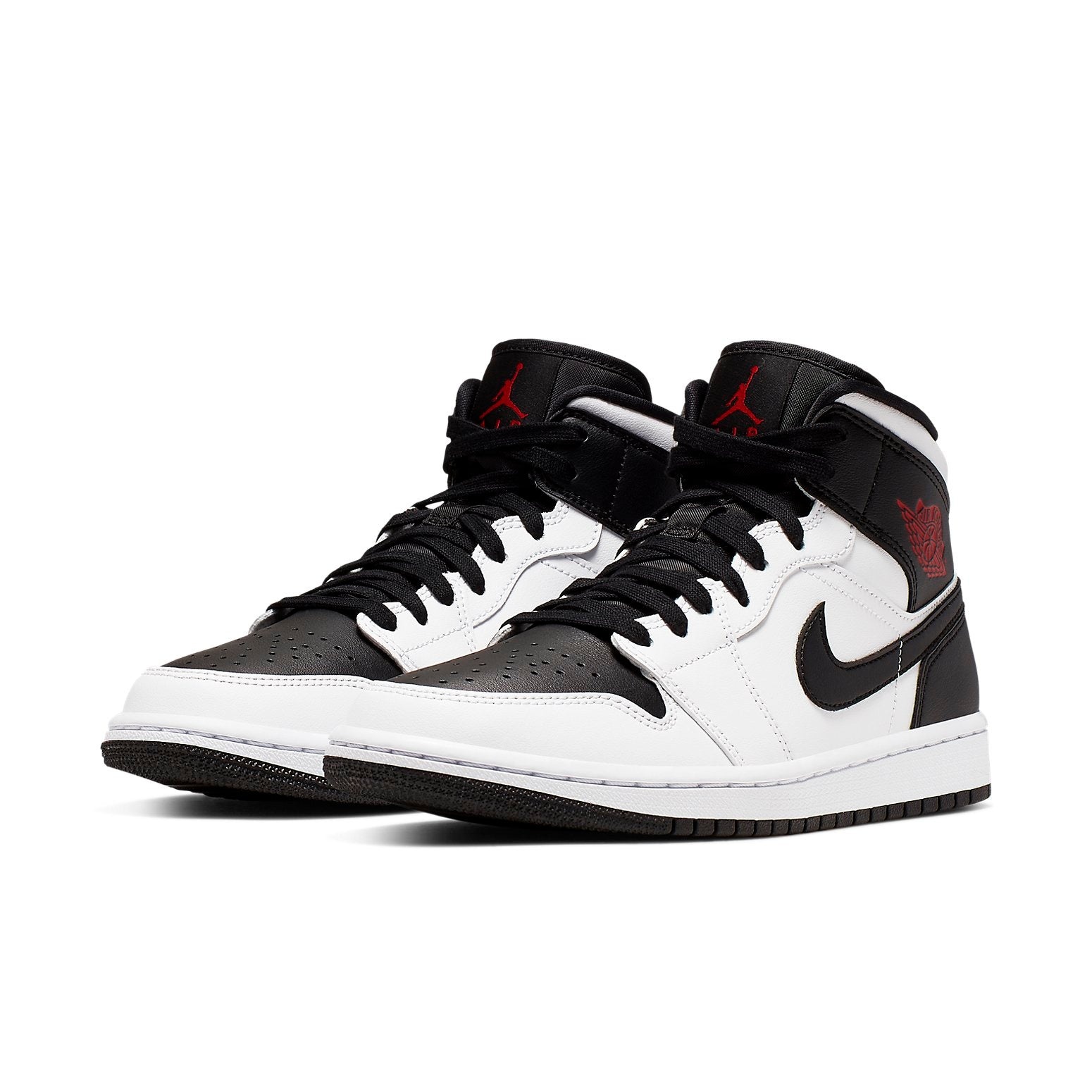 (WMNS) Air Jordan 1 Mid 'White Black' BQ6472-101 - 3