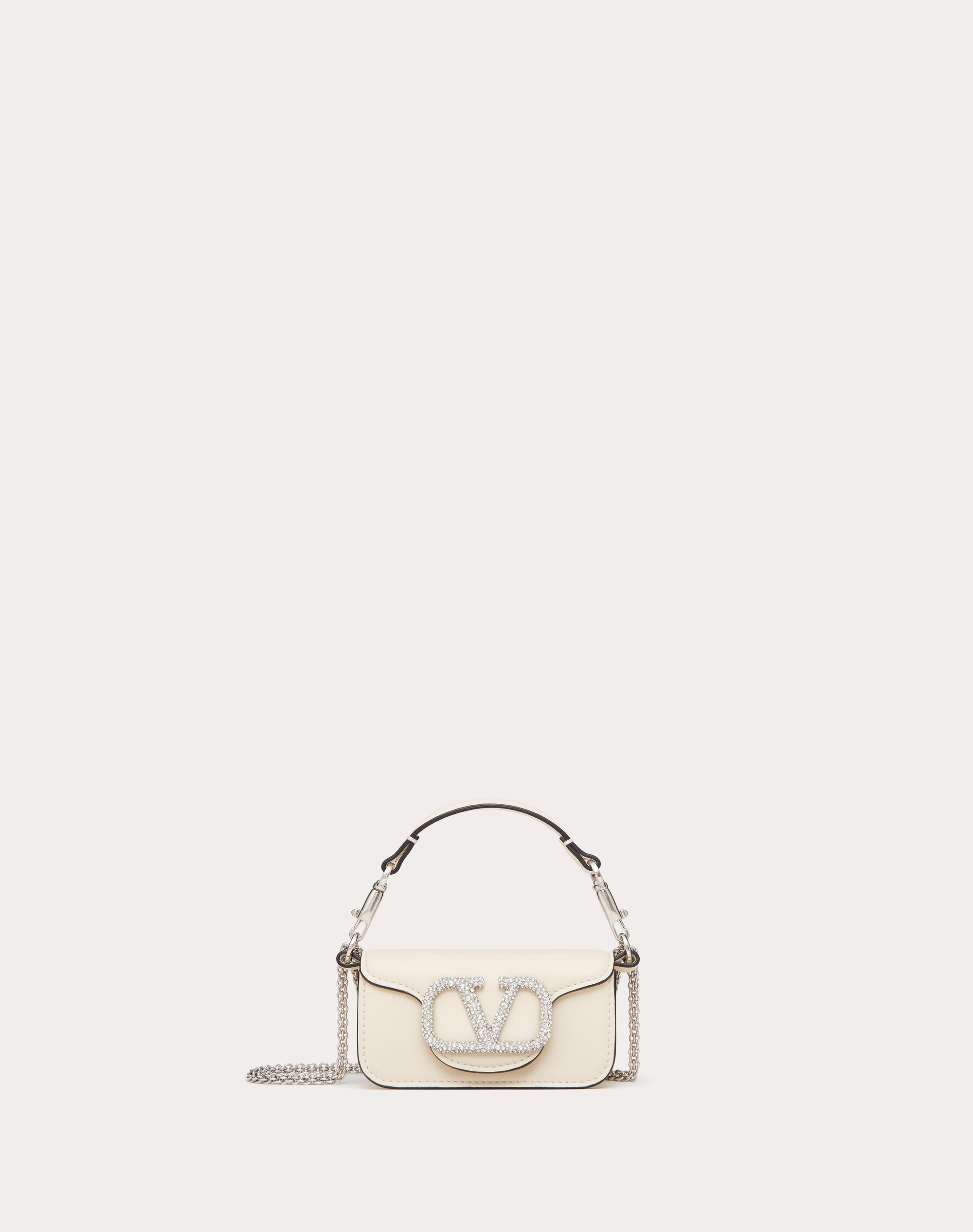 VALENTINO GARAVANI LOCÒ MICRO BAG WITH CHAIN AND JEWEL LOGO - 1