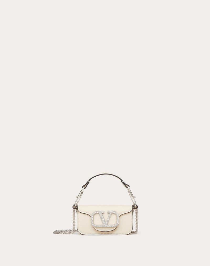 VALENTINO GARAVANI LOCÒ MICRO BAG WITH CHAIN AND JEWEL LOGO 1