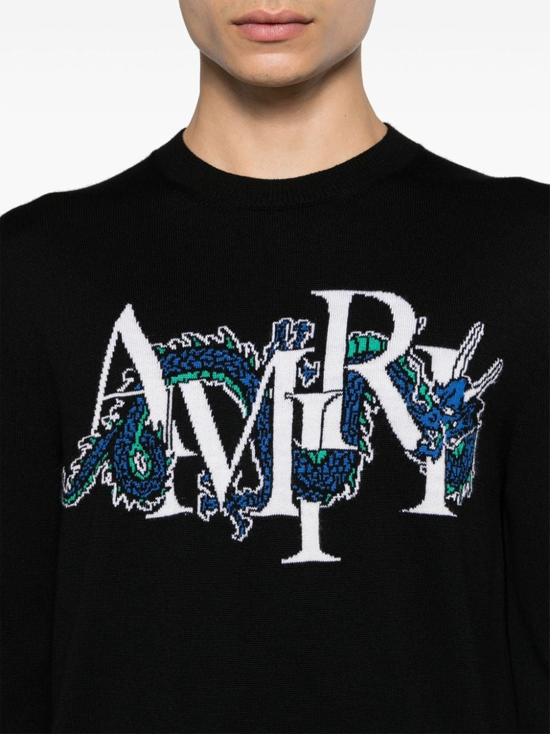 logo-jacquard wool-blend jumper 5