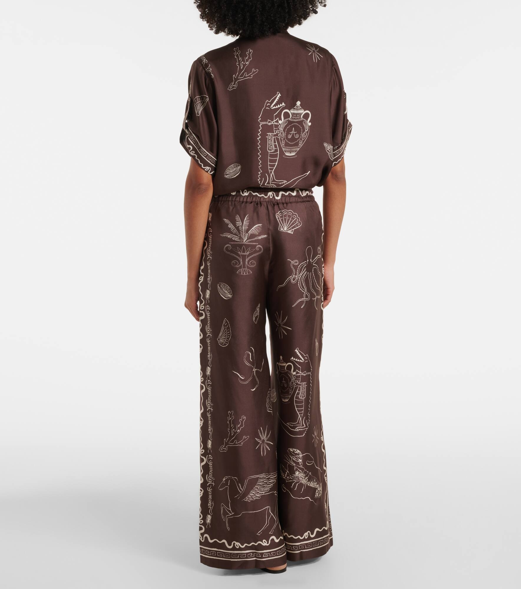 Sammy silk wide-leg pants - 3