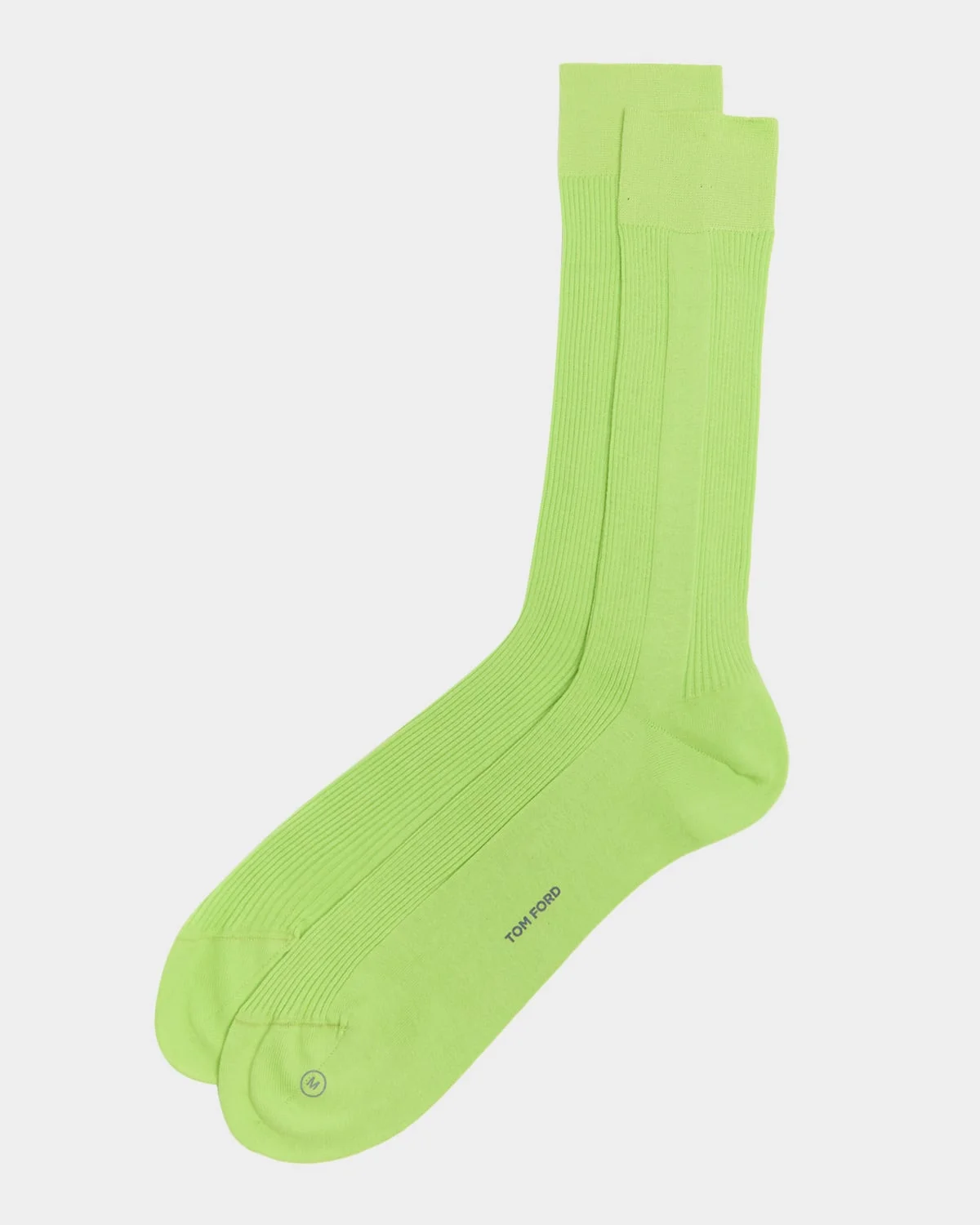 Men's Ribbed Cotton Crew Socks - 1