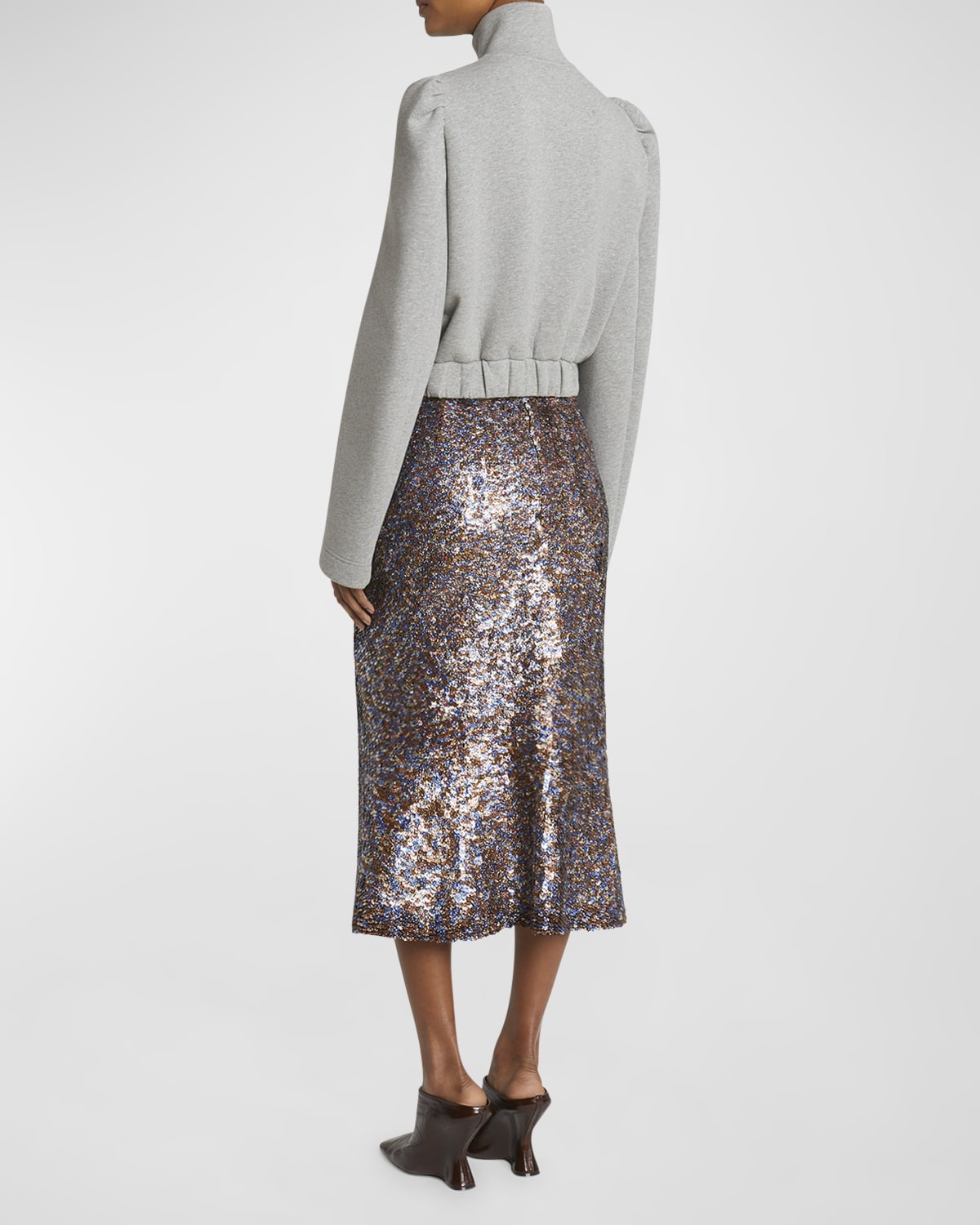 Sibyl Sequin Embellished Midi Skirt - 4