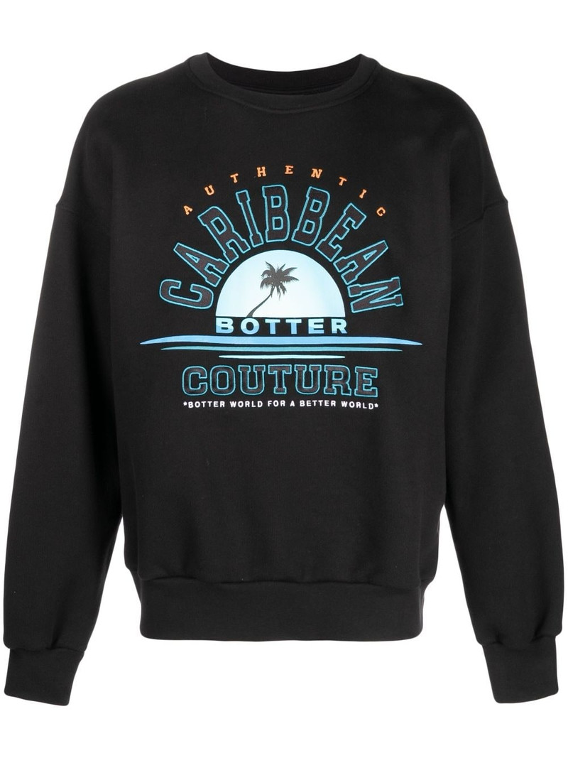 graphic-print organic-cotton sweatshirt 1