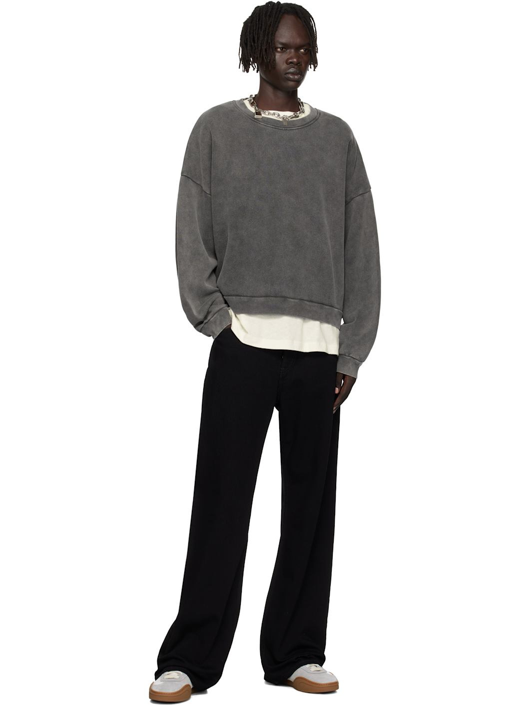 Gray Logo Patch Sweatshirt - 4