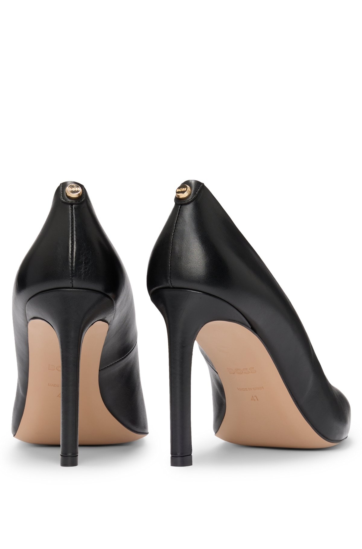 HIGH-HEELED PUMPS IN LEATHER WITH POINTED TOE - 5