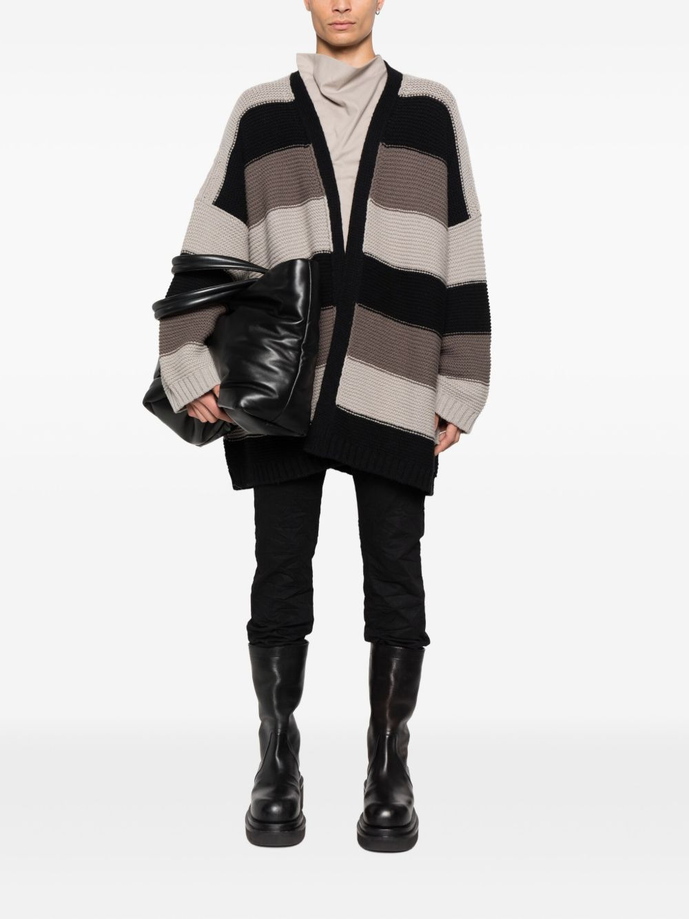 striped wool cardigan - 2